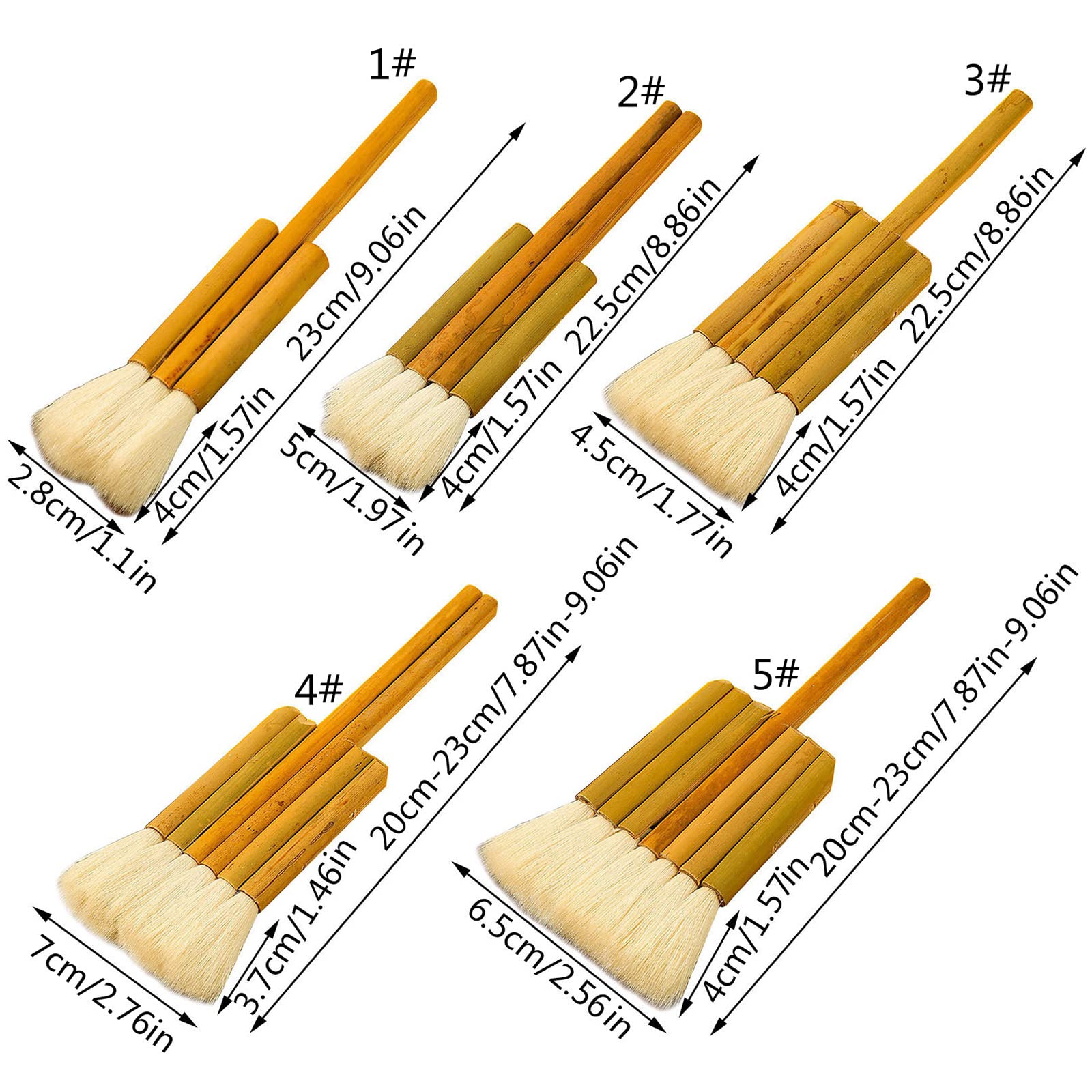 Watercolor Hake Brush - Professional Sheep Hair Blender for Pottery & Art