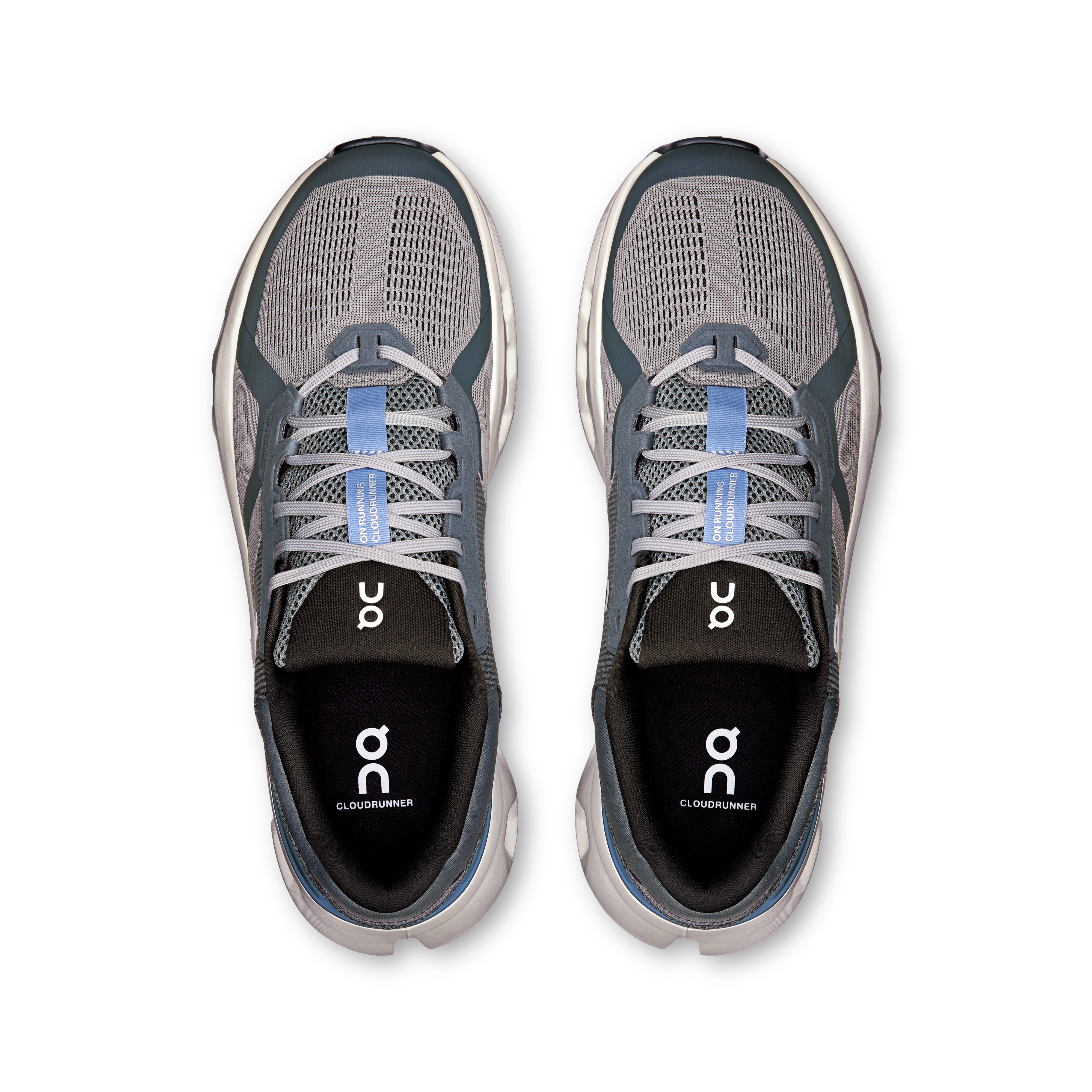 On Running Men's Cloudrunner 2 Running Shoes - Lightweight & Cushioned for Long Distance - Alloy/Chambray Color - Perfect for Road Running, Jogging & Gym Workouts