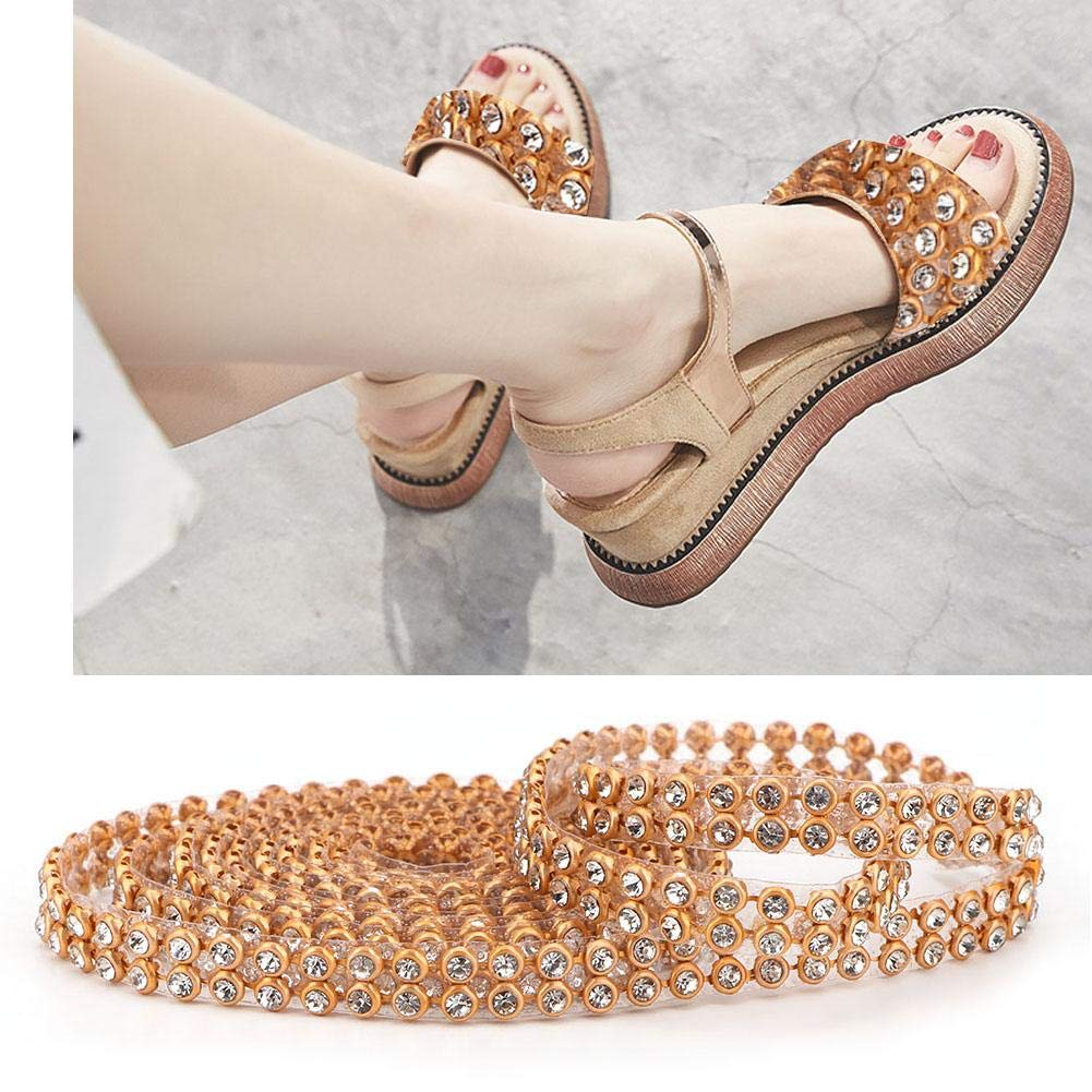 3mm Rhinestone Chain - 3.9ft Crystal Beaded Trim for DIY Sewing & Craft | Perfect for Dress, Shoes, Purse & Handbag Embellishment | Clothes Repair & Decoration Accessories (#2) | Ideal for Wedding Dresses, Costumes & Fashion DIY Projects