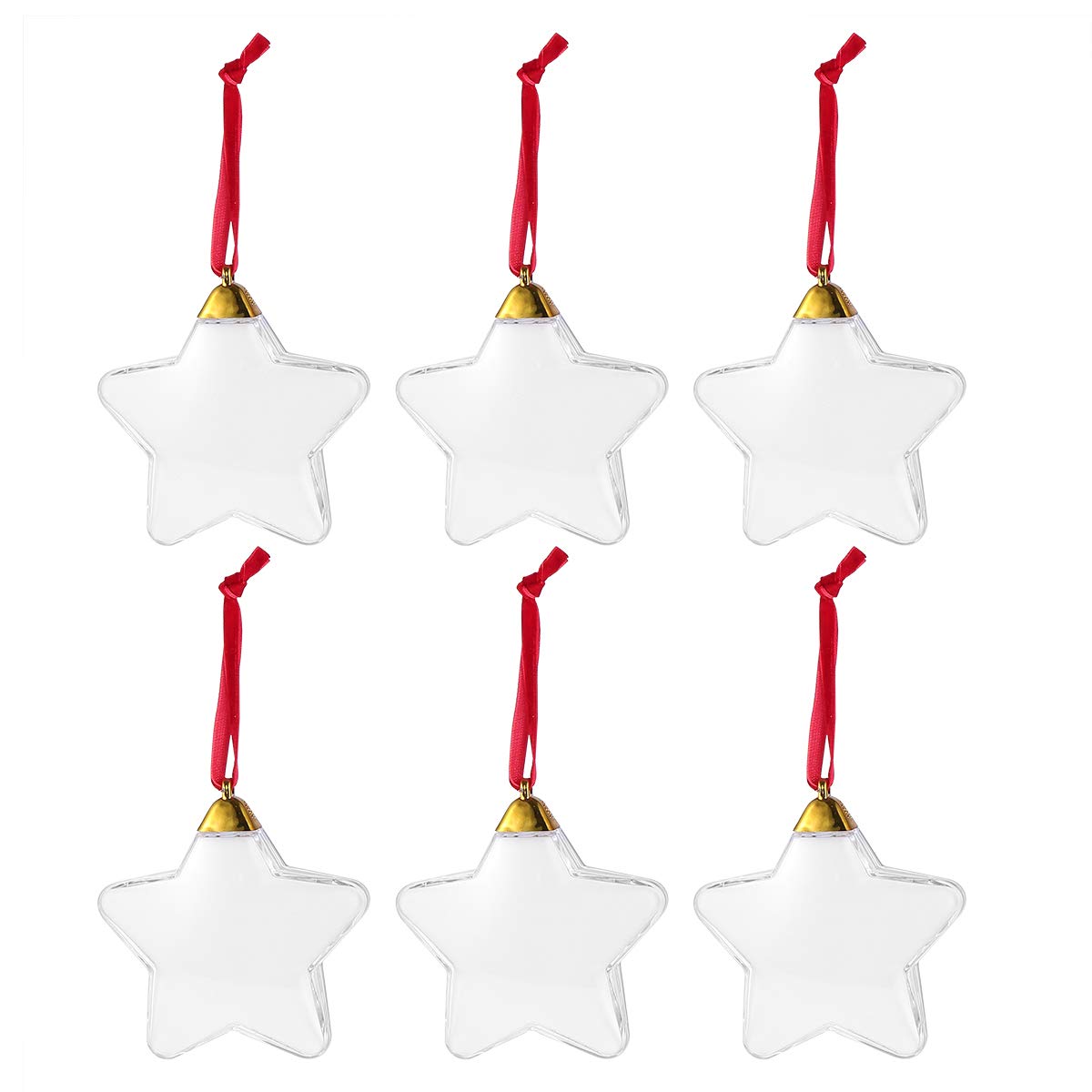 VALICLUD 6-Piece Christmas Photo Frame Ornament Set - Holiday Tree Decorations with Picture Holders for Xmas Memories (Perfect for Family Photos, Gift Giving & Festive Home Decor)