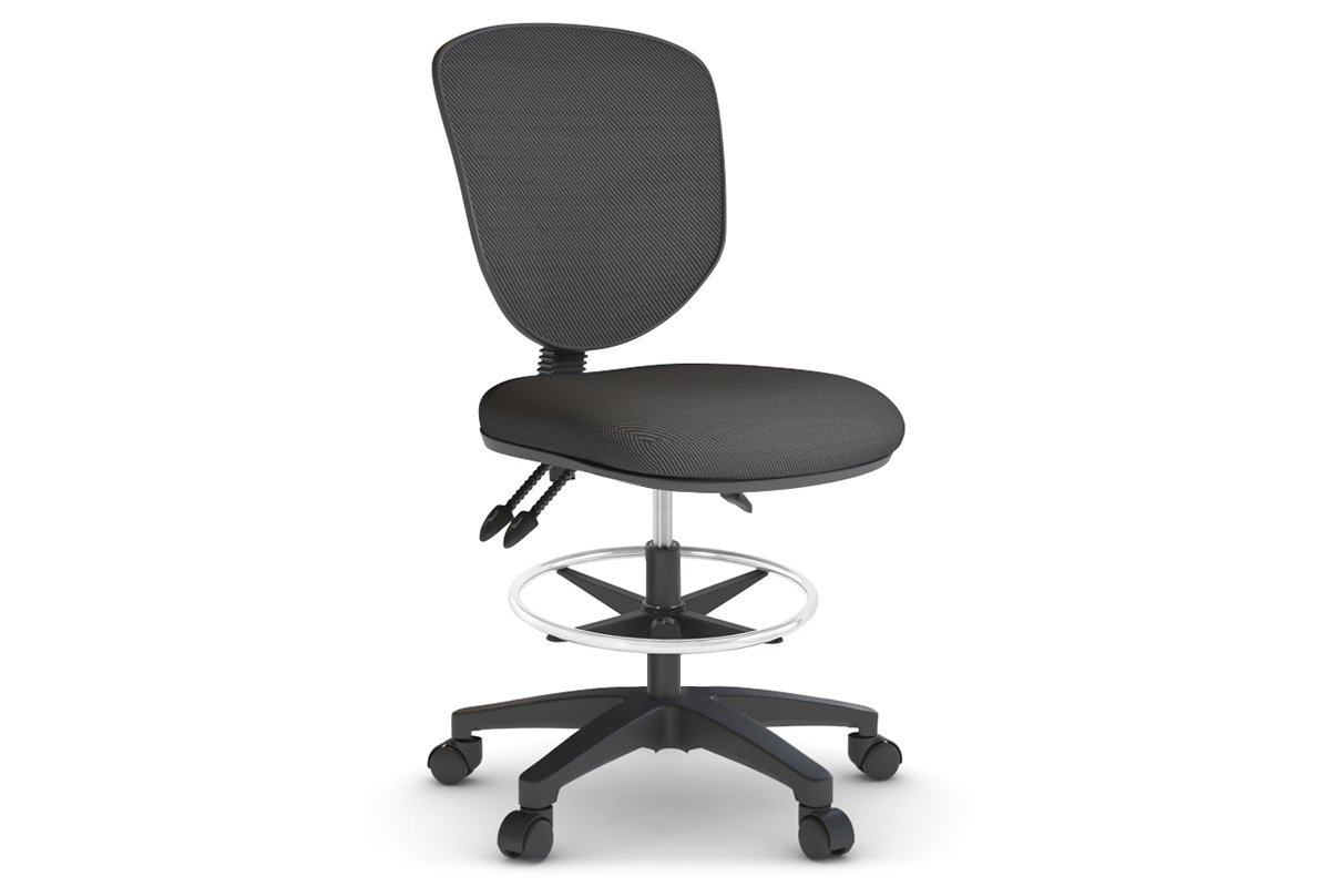 Ergonomic Fabric Drafting Chair with Adjustable Height & Lumbar Support - Comfortable Office & Home Desk Chair for Architects, Artists & Designers - Perfect for Long Hours of Drawing & Drafting Work
