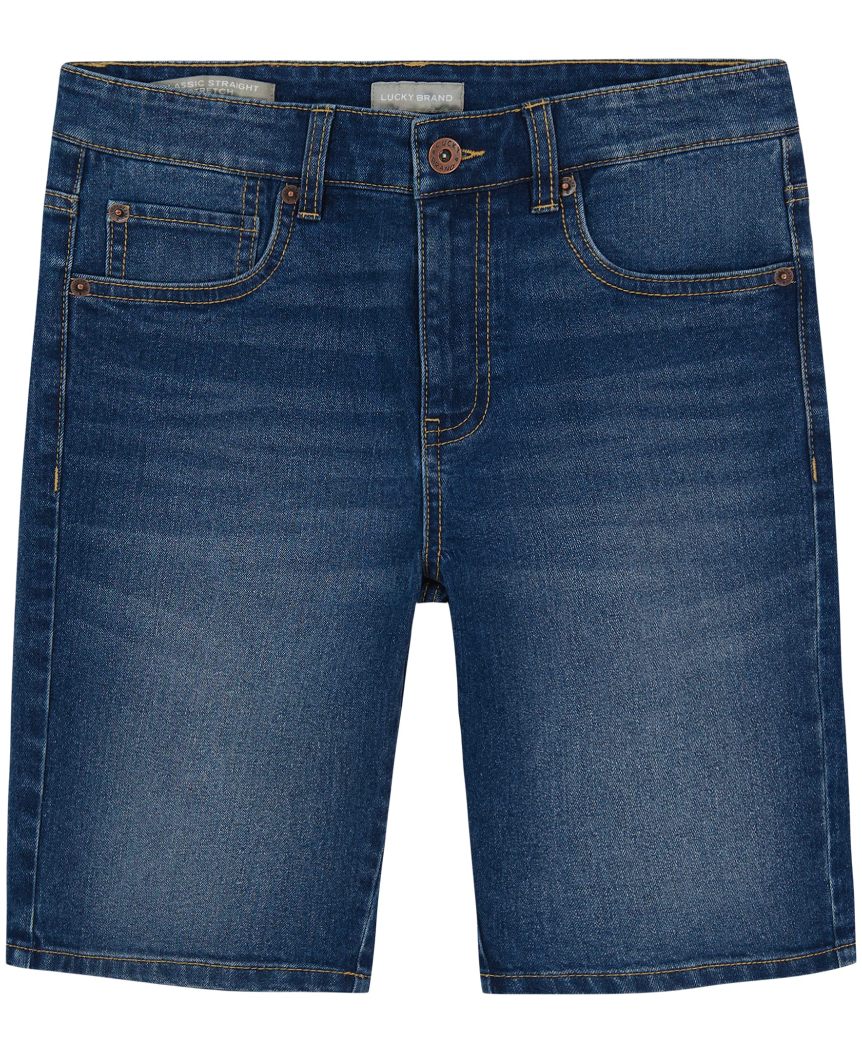 Lucky Brand Boys' Classic Fit Denim Shorts - 5-Pocket Style with Zipper Fly & Button Closure | Comfortable Casual Wear for Summer, Playdates & Outdoor Activities