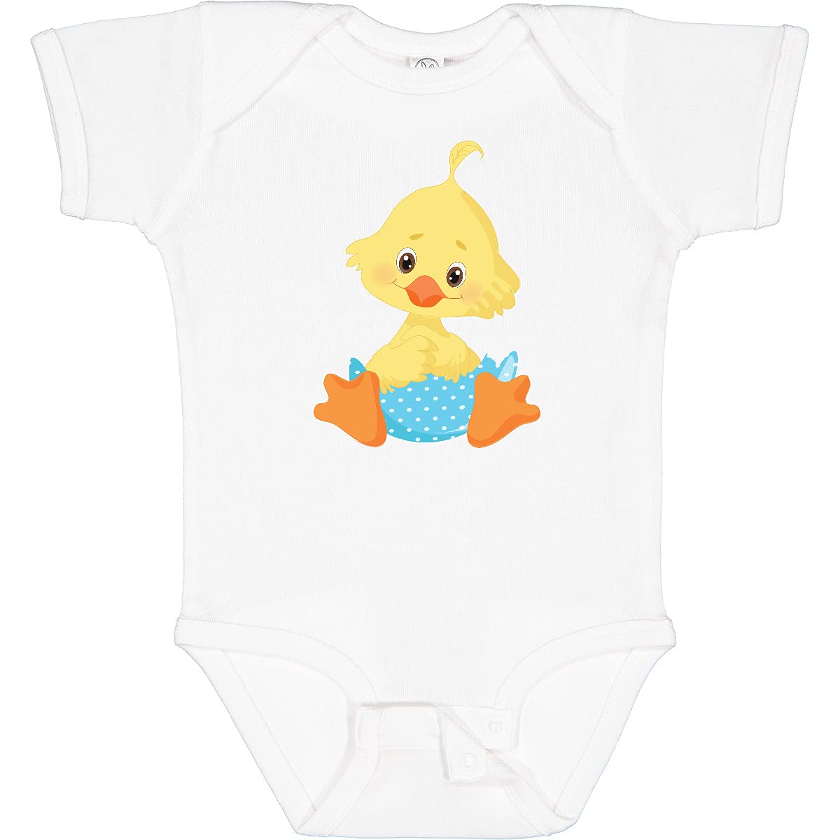 Inktastic Cute Easter Chick in Blue Easter Egg Baby Bodysuit - Adorable Easter Outfit for Infants & Toddlers - Perfect for Easter Photos, Family Gatherings & Spring Celebrations