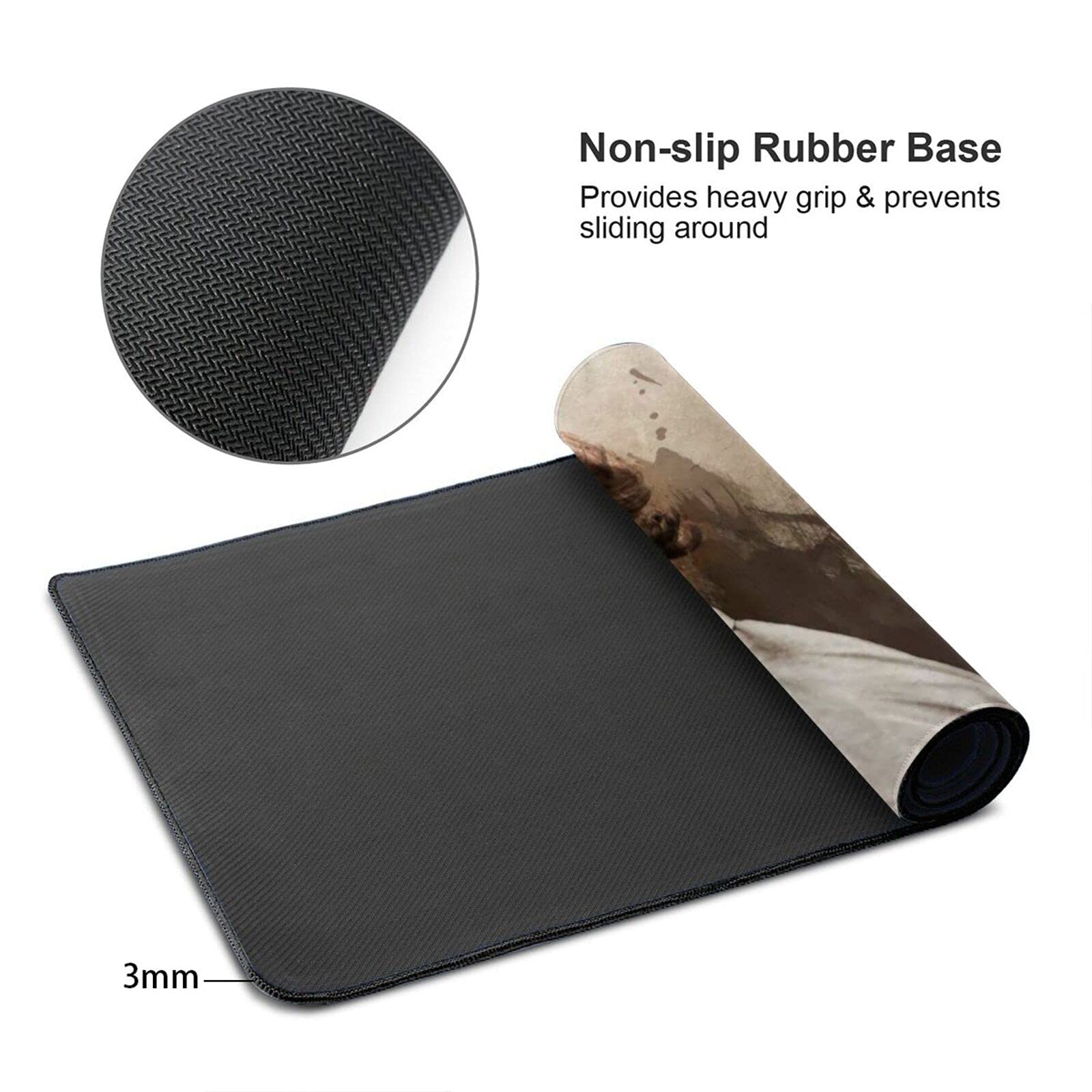 Outlanders Jamie Fraser XXL Gaming Mouse Pad - Extended Large Non-Slip Rubber Base Mouse Mat for Computer, Keyboard & Desk | Perfect for Home Office, Gaming & Work | Ideal for PC Gamers, Streamers & Remote Workers