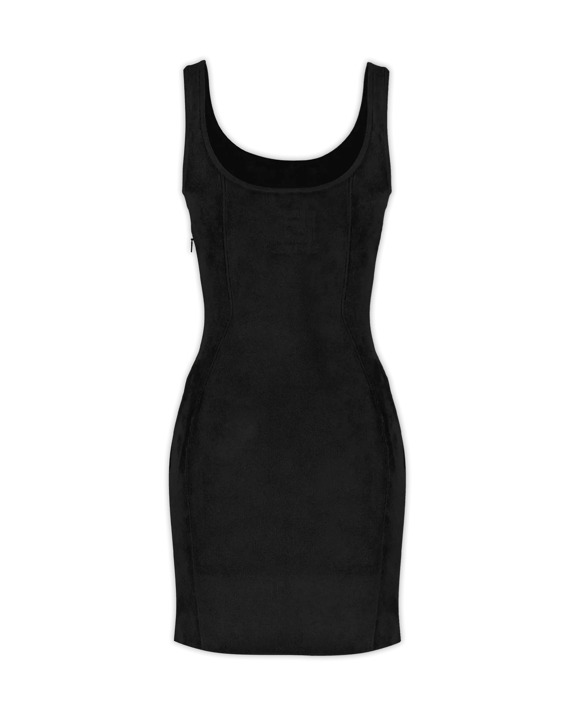 Fendi x Skims Velvet Knit Mini Dress - Women's Luxury Fashion for Parties & Date Nights | Soft Stretchy Bodycon Dress for Evening Events & Special Occasions