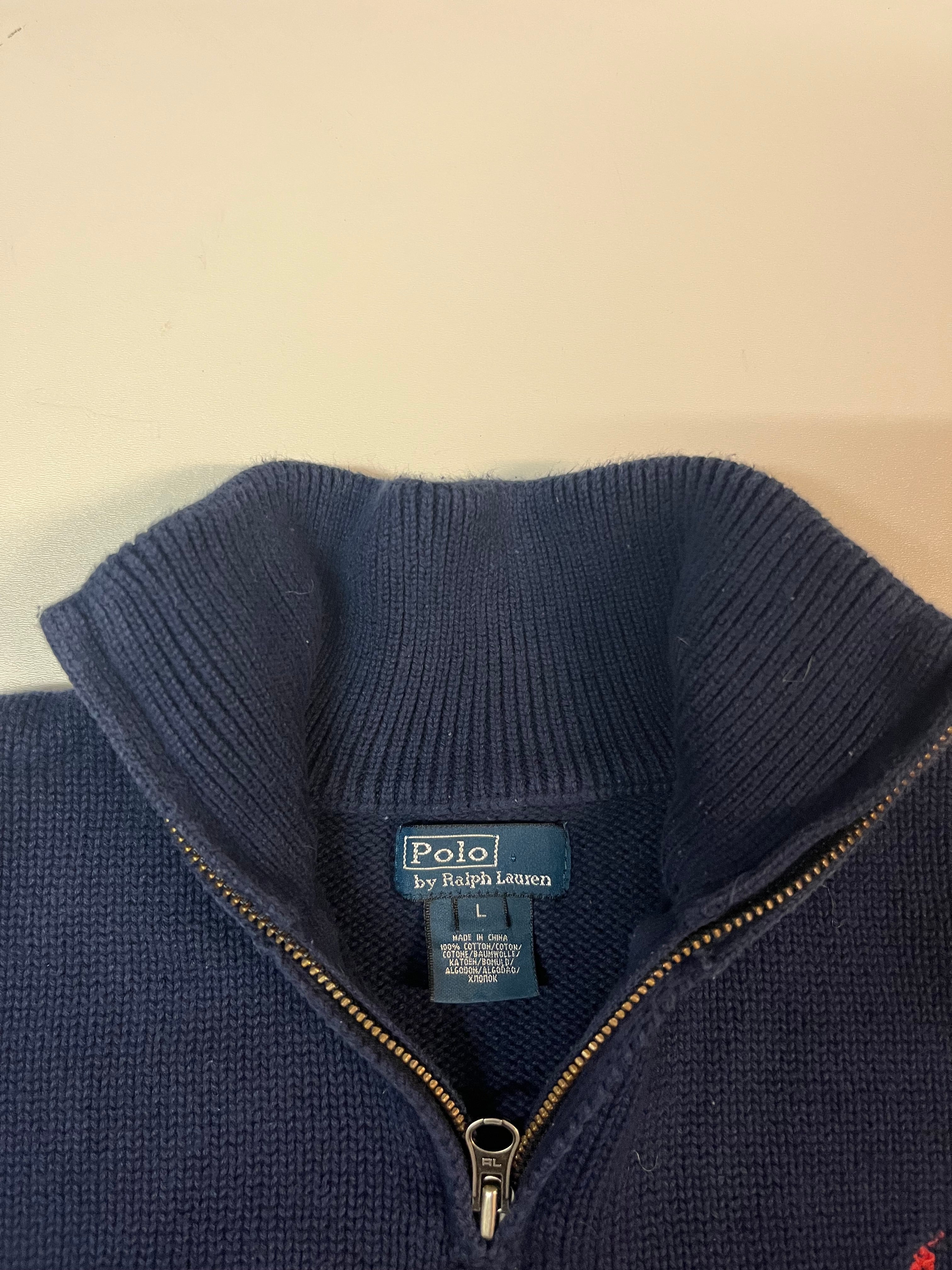 Vintage Polo Ralph Lauren Women's Zip-Up Pullover Sweater - Size XS, Style 1479 | Casual Wear, Office Outfits & Fall Fashion