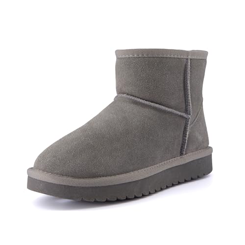 Grey Genuine Suede