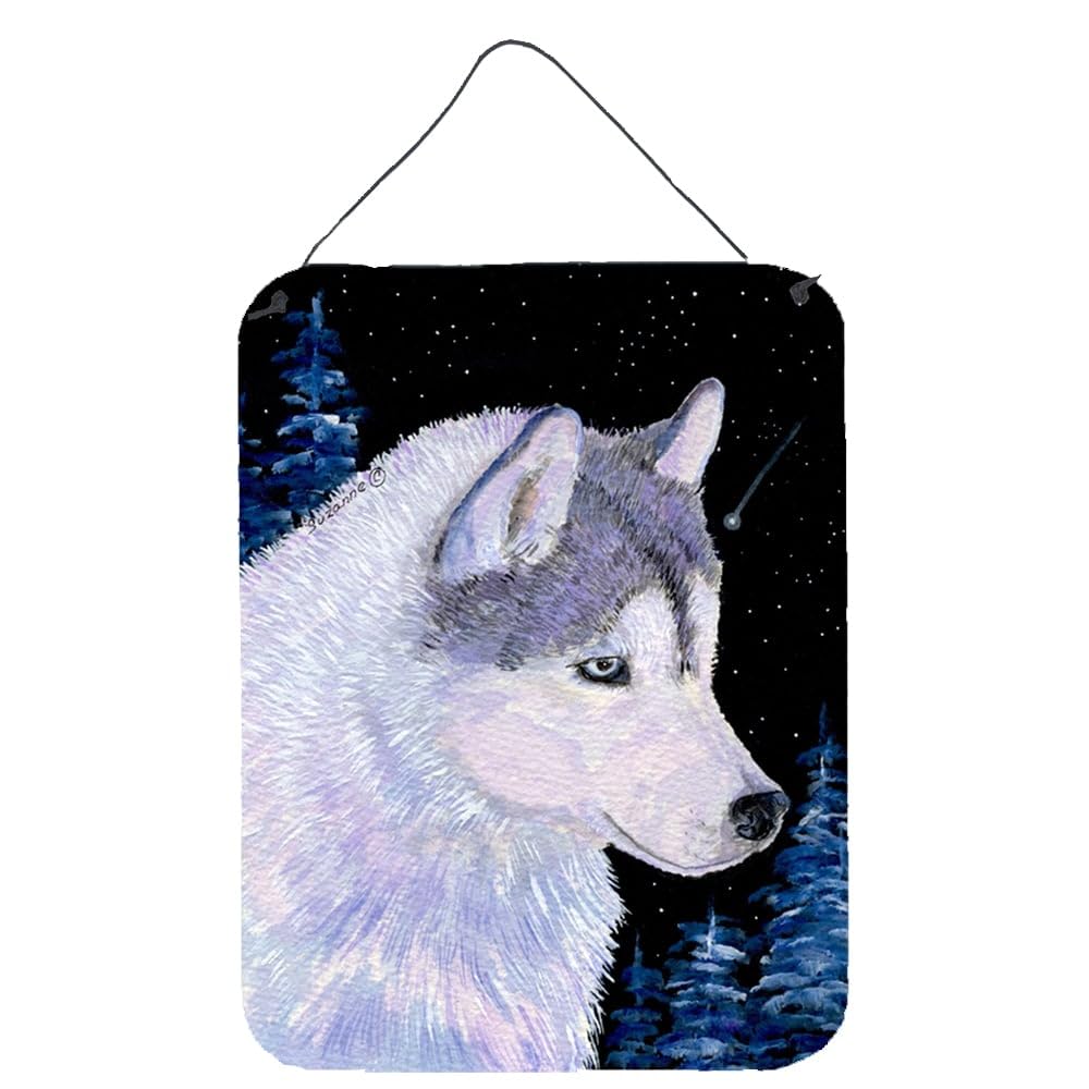 Caroline's Treasures Siberian Husky Wall Decor - 12x16 Inch Aluminum Metal Sign for Kitchen, Bar, Bathroom & Front Door - Rustic Home Plaque with Multicolor Print - Perfect for Pet Lovers & Cabin Decor