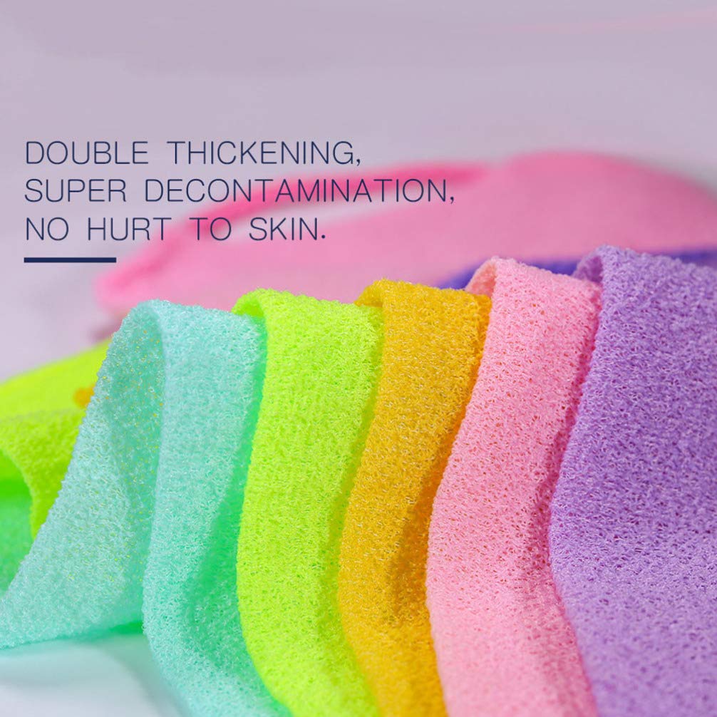 Healifty 5Pcs Exfoliating Washcloth Set - Soft Bath Towel & Body Scrubber for Smooth Skin - Korean & Japanese Style Beauty Accessories - Perfect for Salon, Spa, Home Use & Gift Giving