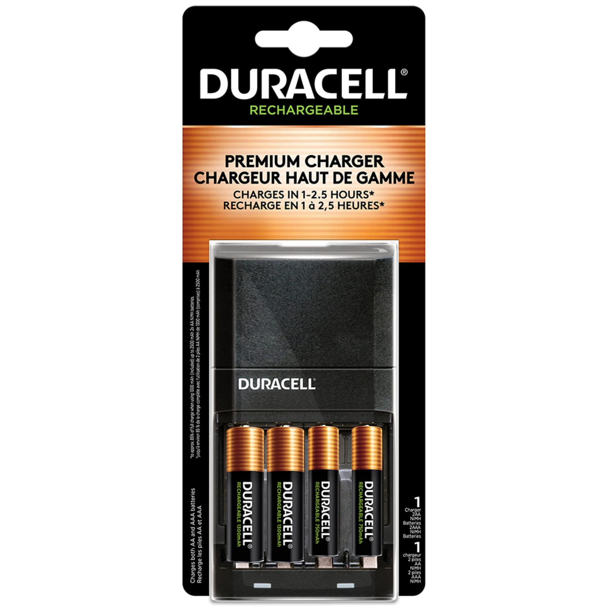 Duracell Ion Speed 4000 AA AAA Battery Charger with 4 Pre-Charged Rechargeable Batteries - Fast Charging for Household & Business Devices - Perfect for Cameras, Toys, Remote Controls & Office Electronics