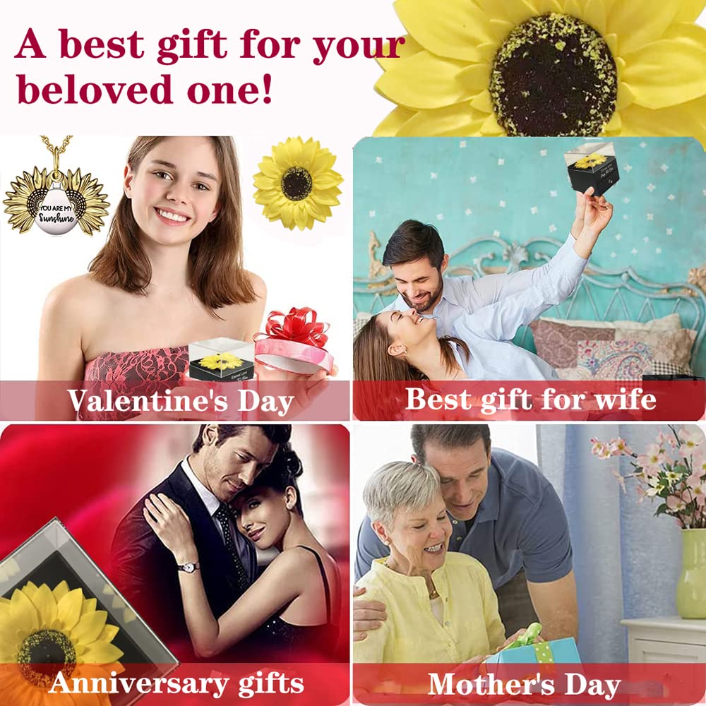 Sunflower Gifts for Women - Birthday, Anniversary, Valentine's Day Presents for Sister, Mom, Grandma & Girlfriend | Perfect for Home Decor, Office Desk & Special Occasions