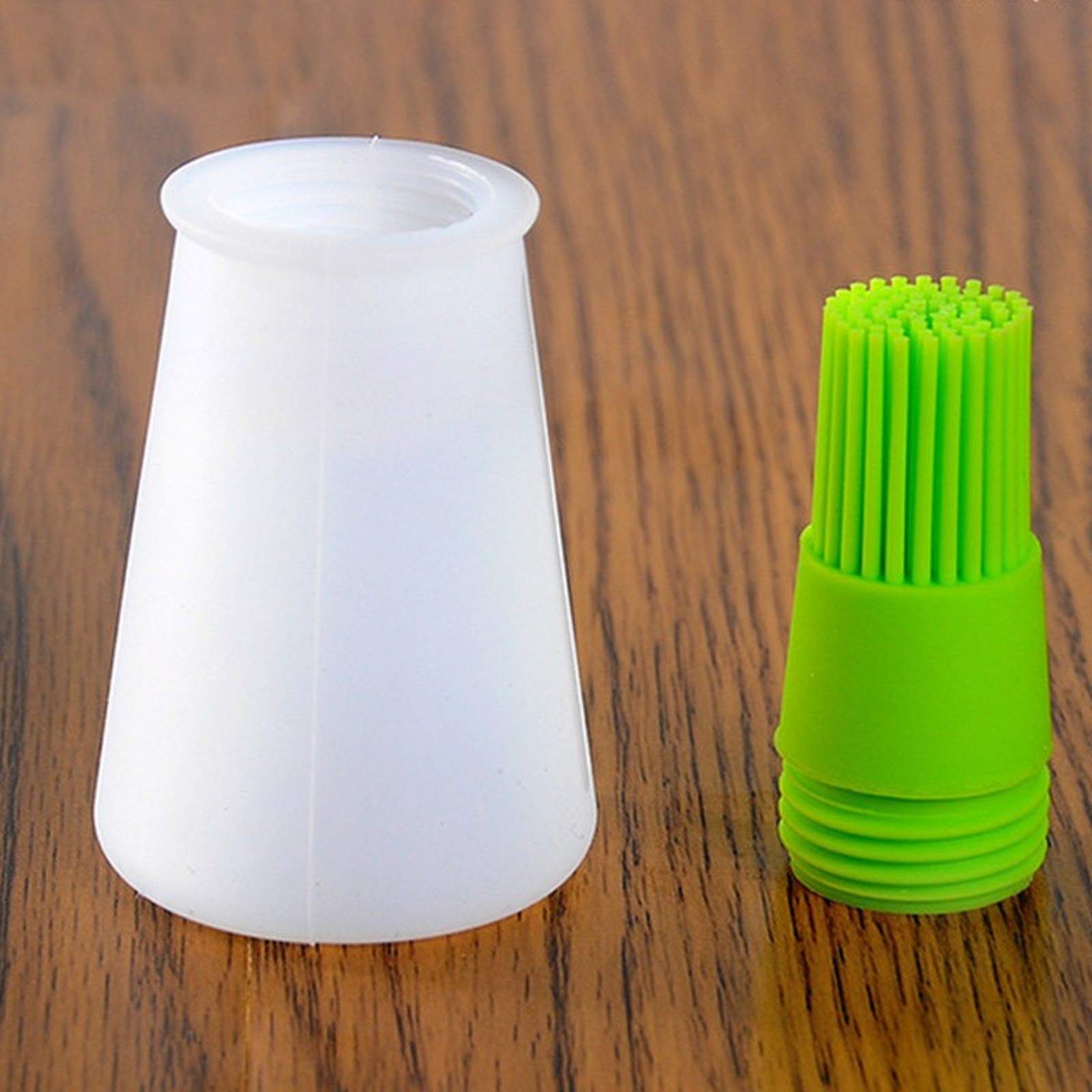 2Pcs Portable Silicone Oil Bottle with Brush - Durable BBQ Oil Brush for Grilling, Baking, and Pastry - Essential Kitchen and Barbecue Tools for Home Chefs