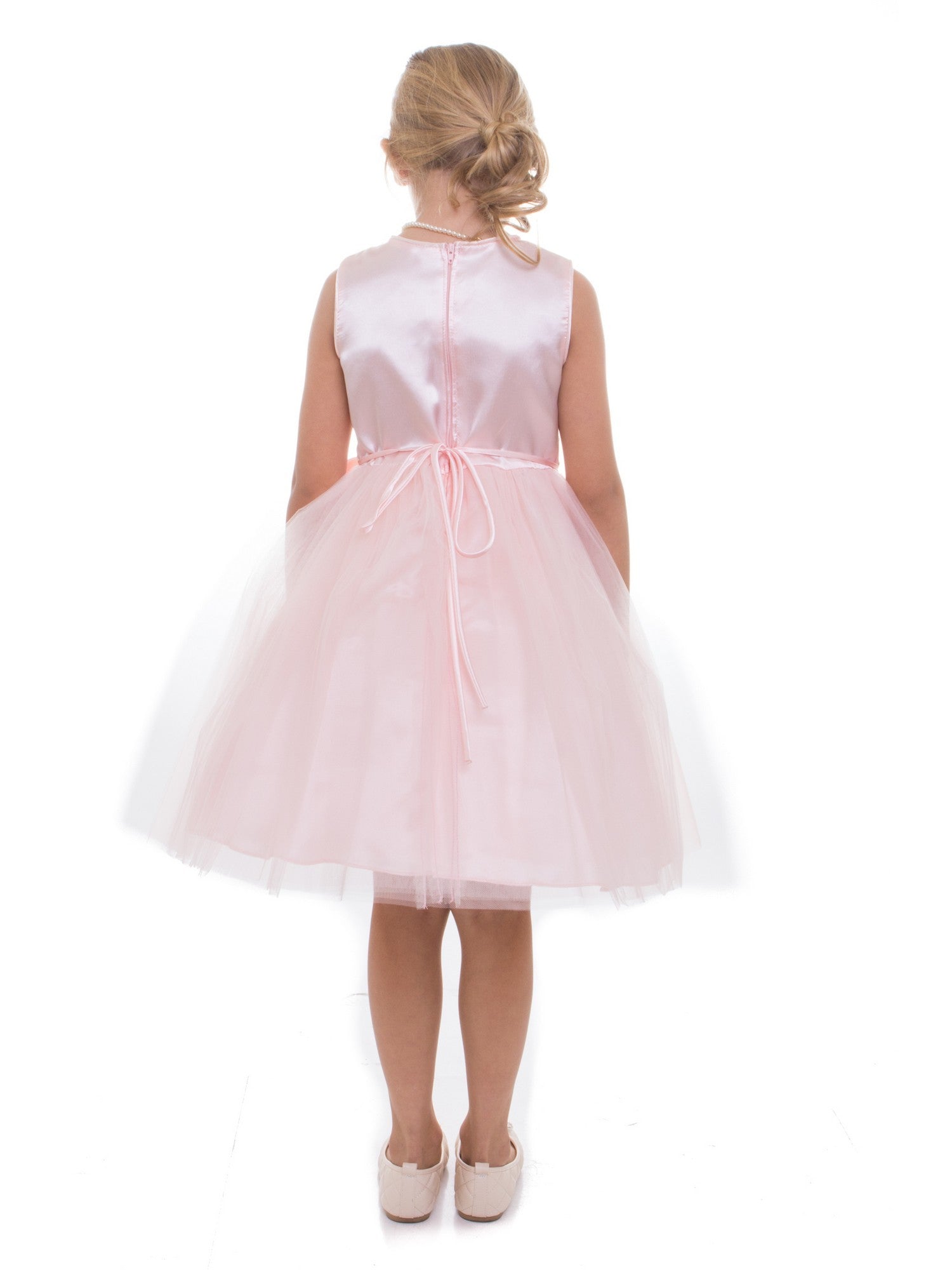 Sparkly Sequin Charmeuse Bow Junior Bridesmaid Dress for Big Girls - Size 8-12 | Perfect for Weddings, Prom, Pageants & Special Occasions