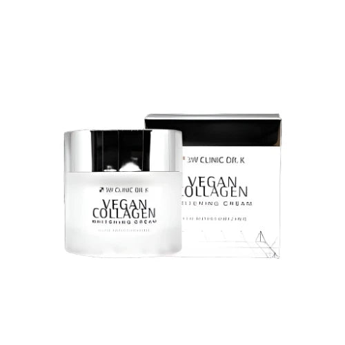 Dr.K Vegan Collagen Whitening Cream 3W CLINIC - 55g Brightening Face Moisturizer for Glowing Skin | Day & Night Anti-Aging Cream for Women & Men