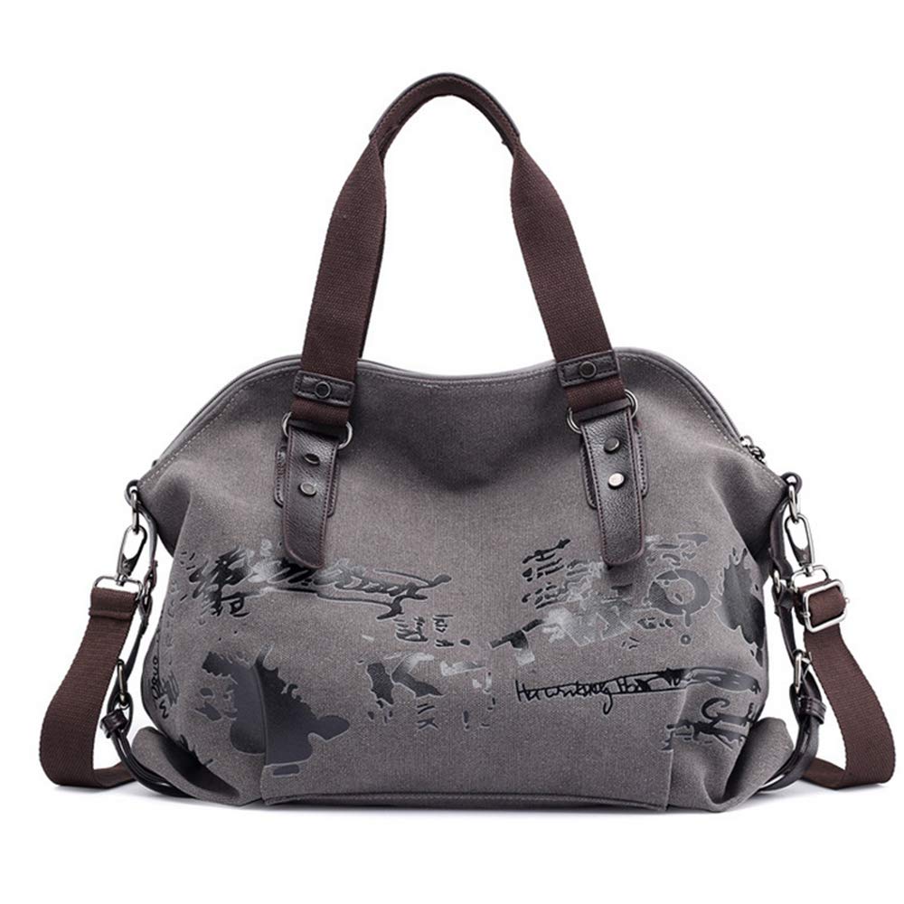 Vintage Women's Shoulder Bag - Stylish Hobo Canvas Handbag with Top Handle & Crossbody Strap - Perfect for Work, Travel & Everyday Use