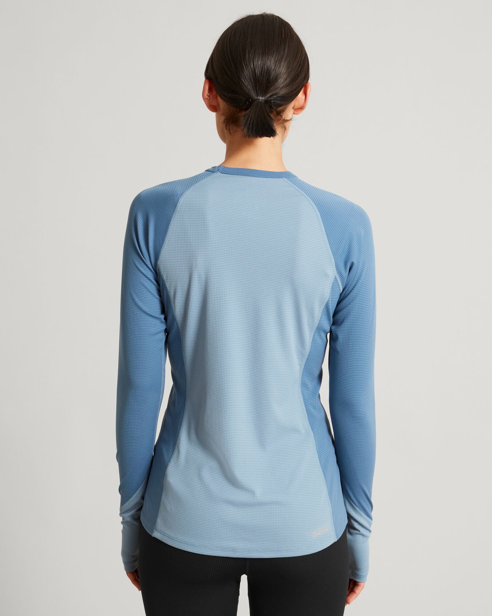 KMDAction Women's Long Sleeve T-Shirt - Breathable Workout Top for Yoga, Running & Gym | Moonlight Blue Haze | Athletic Casual Wear