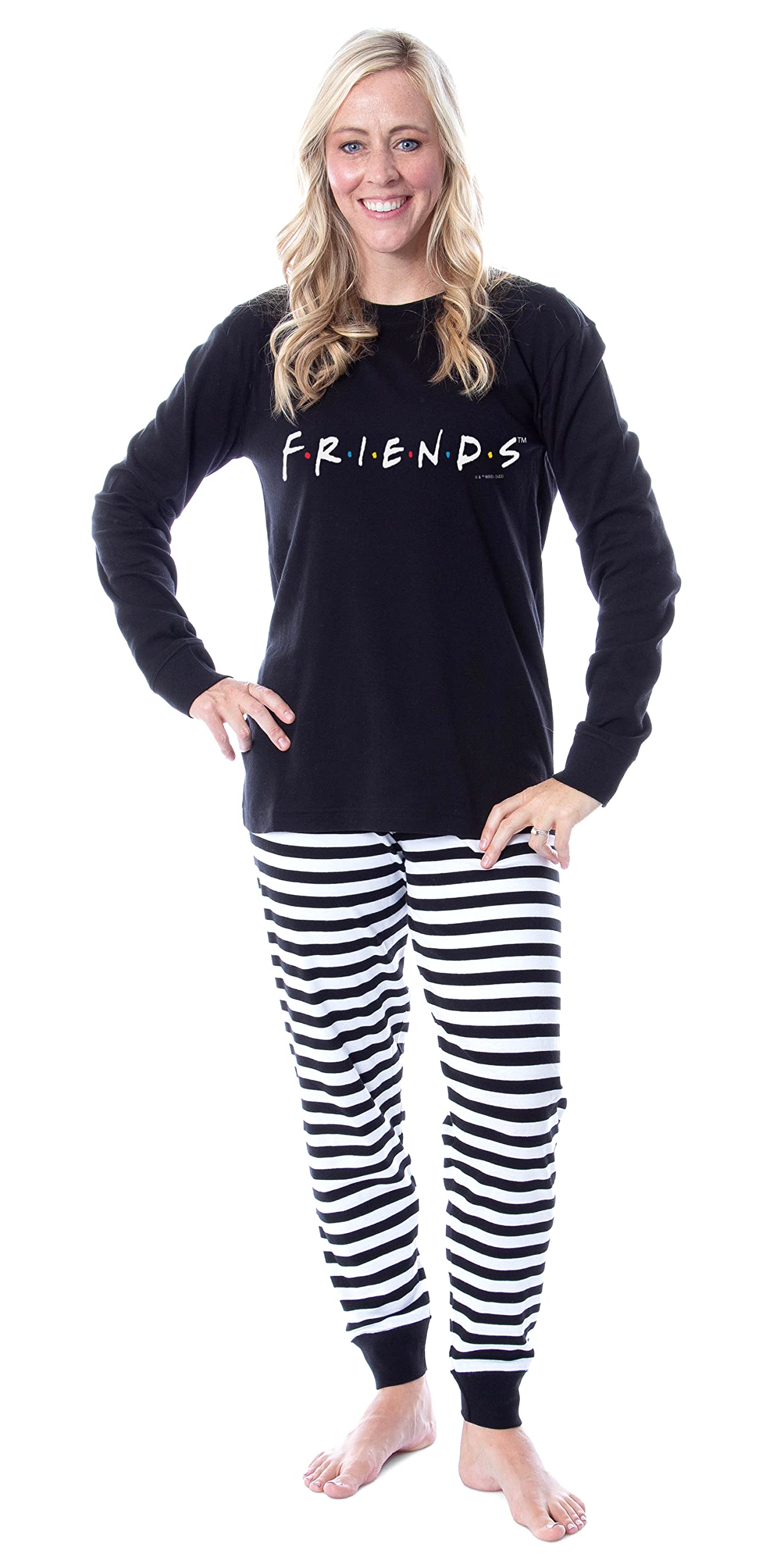 INTIMO Friends TV Show Series Matching Family Pajama Set - Soft Cotton Tight Fit Sleepwear for Women & Men - Perfect for Christmas Gifts, Family Movie Nights & Cozy Loungewear