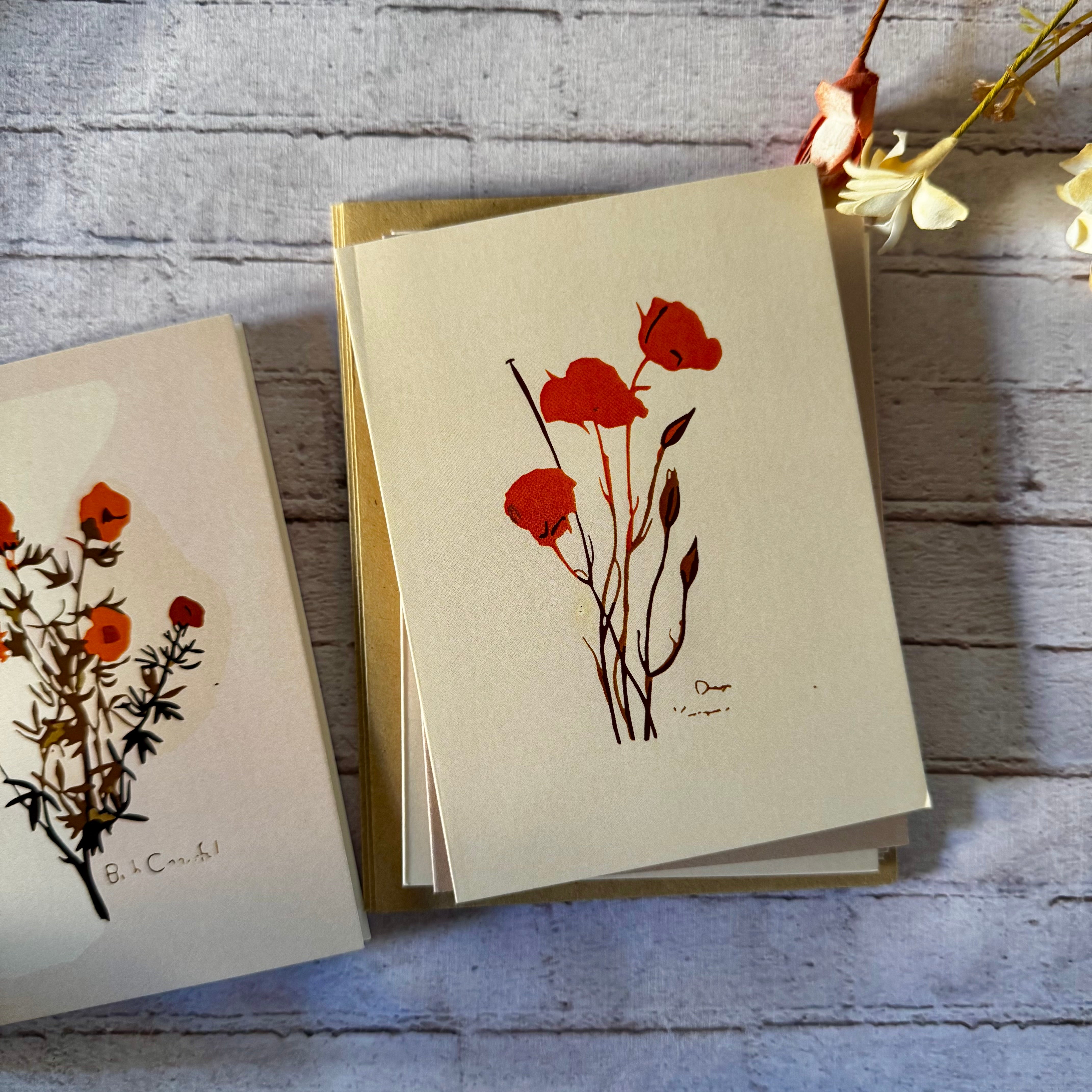 6-Pack Floral Greeting Cards Set - Elegant Handmade Blank Note Cards for Birthdays, Thank You, Anniversaries & Special Occasions - Perfect for Gifting, Invitations & Personal Messages