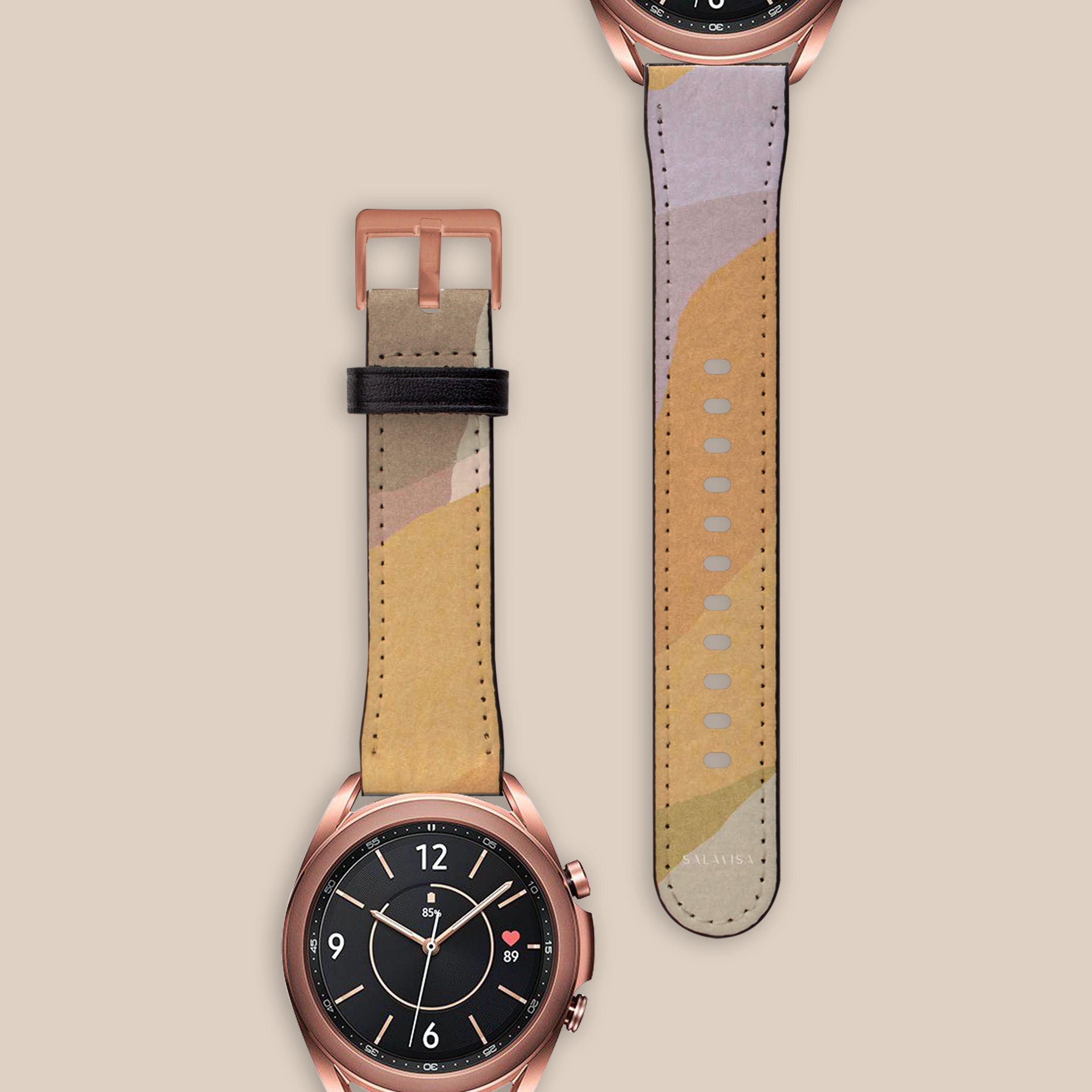 Orange Layers Galaxy Watch Band - Durable Silicone Strap for Samsung Galaxy Watch 4/5/6, Comfortable & Stylish for Workouts, Running & Everyday Wear