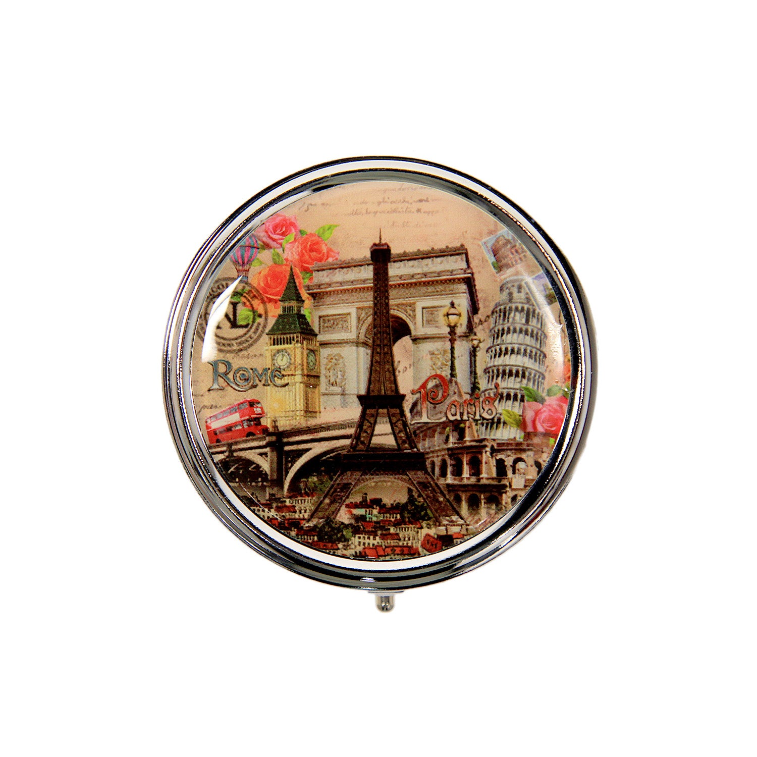 NL Signature Round Pill Case (Large) - Durable Travel Medicine Organizer for Daily Use at Home or On the Go