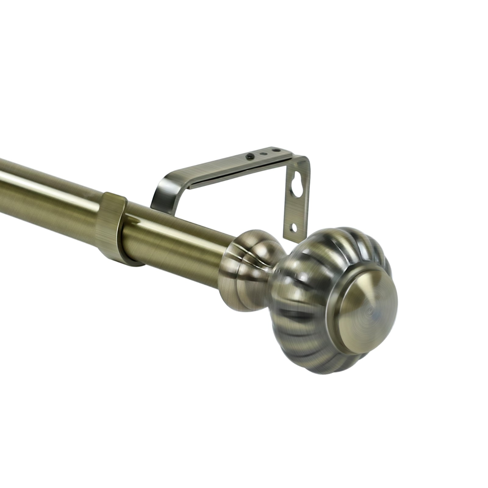 1 Inch Diameter Adjustable Single Drapery Curtain Rod - Perfect for Bedroom, Living Room & Window Treatments - Easy Installation Doorknob Style Curtain Rod for Home Decor
