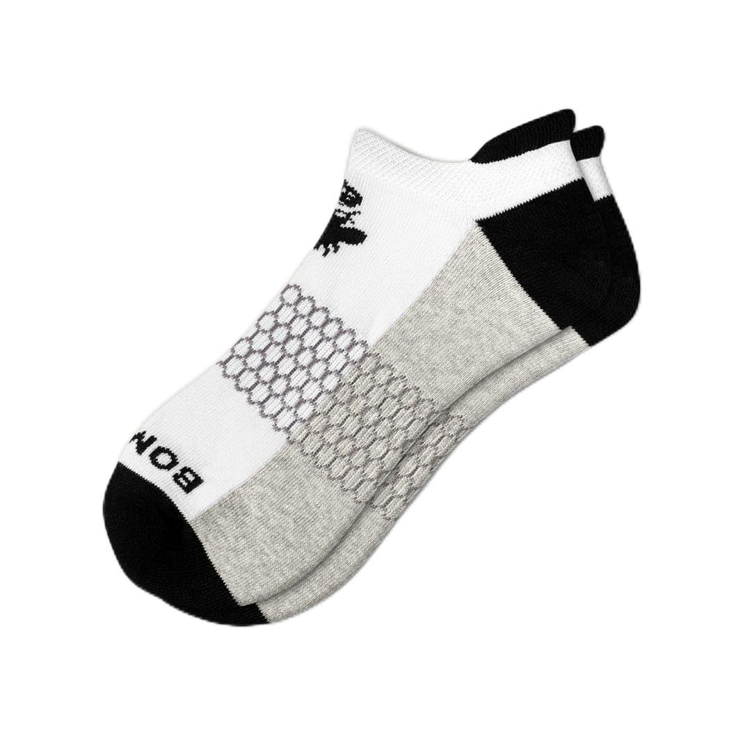 BOMBAS Men's Charcoal Black & White Ankle Socks - Ultra Soft, Breathable & Cushioned for Everyday Comfort - Perfect for Running, Gym & Casual Wear