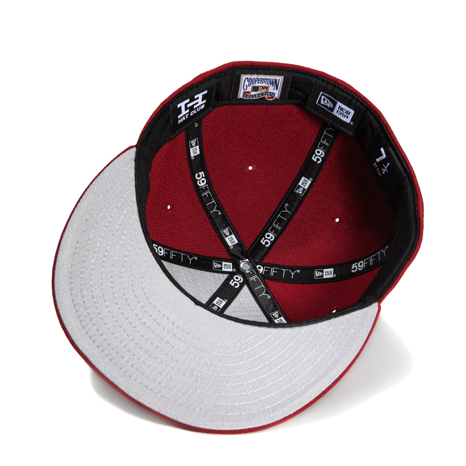 New Era 59Fifty Oakland Athletics Battle of the Bay Patch Script Baseball Cap - Cardinal, Ivory, Metallic Silver - Official MLB Hat for Baseball Fans & Streetwear Fashion