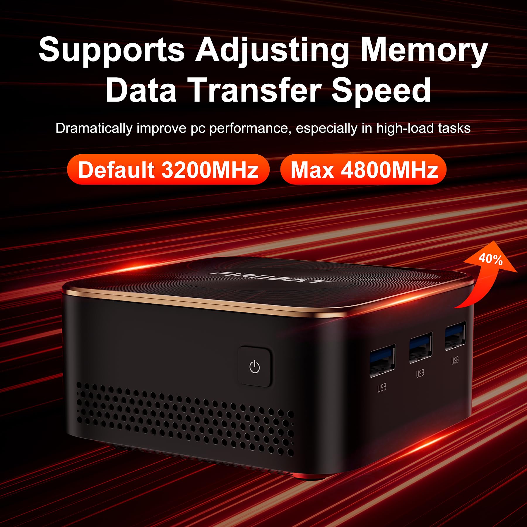 Intel N100 Mini PC - 16GB LPDDR5 RAM, 1TB M.2 SSD, 4K Triple Display | Compact Gaming & Business Desktop Computer for Office, School, Home Theater & Server Use