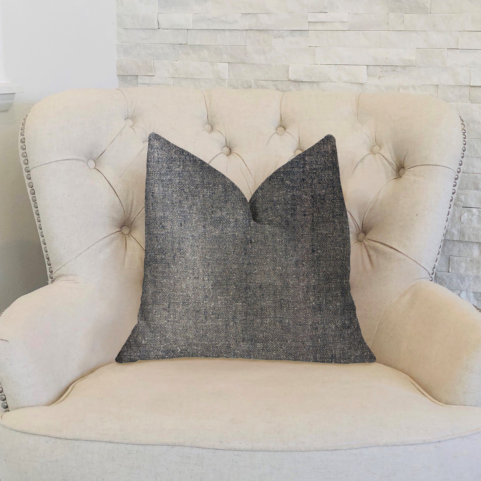 Plutus Deep Mantra Luxury Throw Pillow 18x18 Inches - Soft Decorative Cushion for Sofa, Bed, Living Room & Home Decor