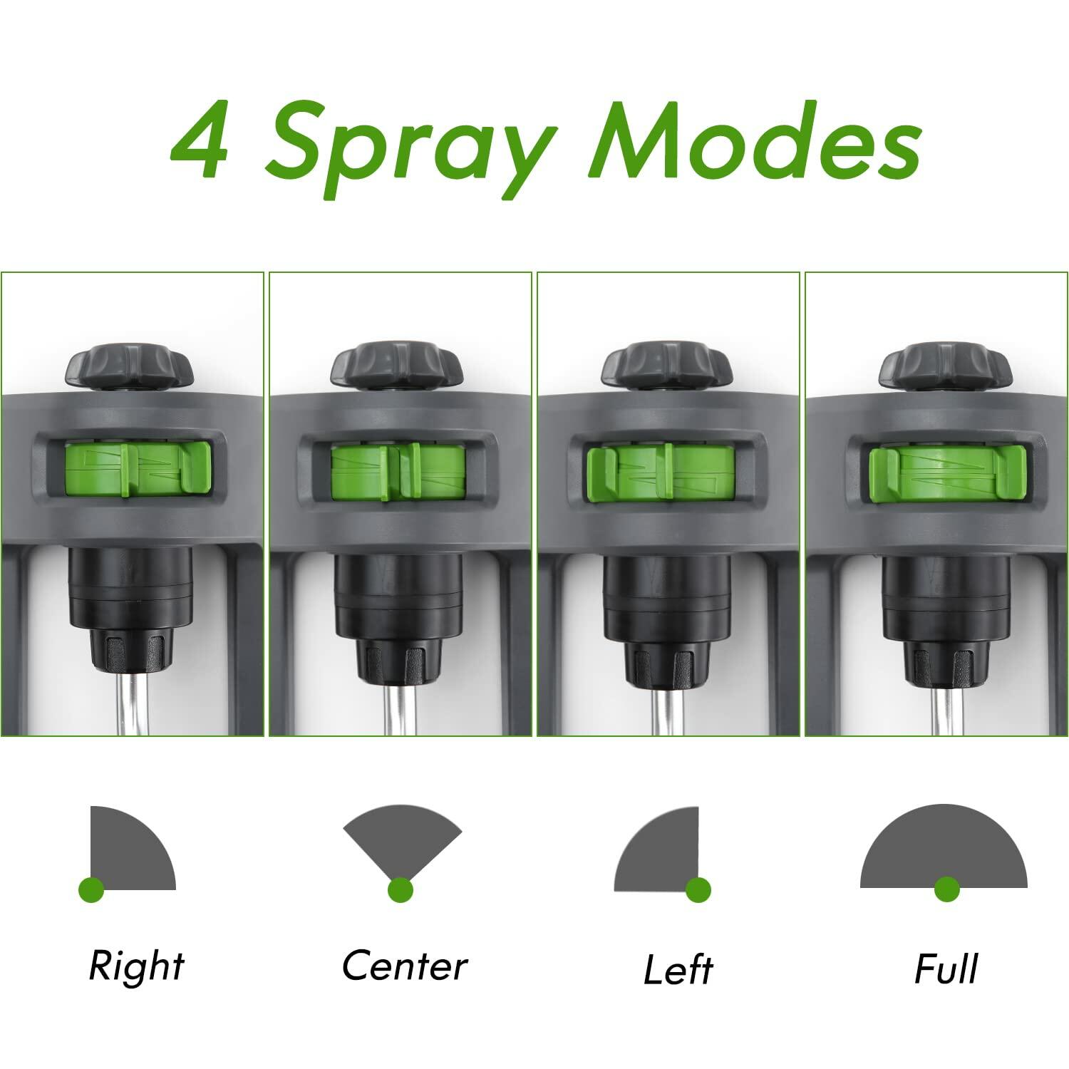 EC.TEAK 18 Hole Brass Nozzle Oscillating Sprinkler - 3600 sq.ft Coverage, Adjustable Water Flow, Durable Metal Base for Lawn, Garden & Yard Irrigation (Grey)