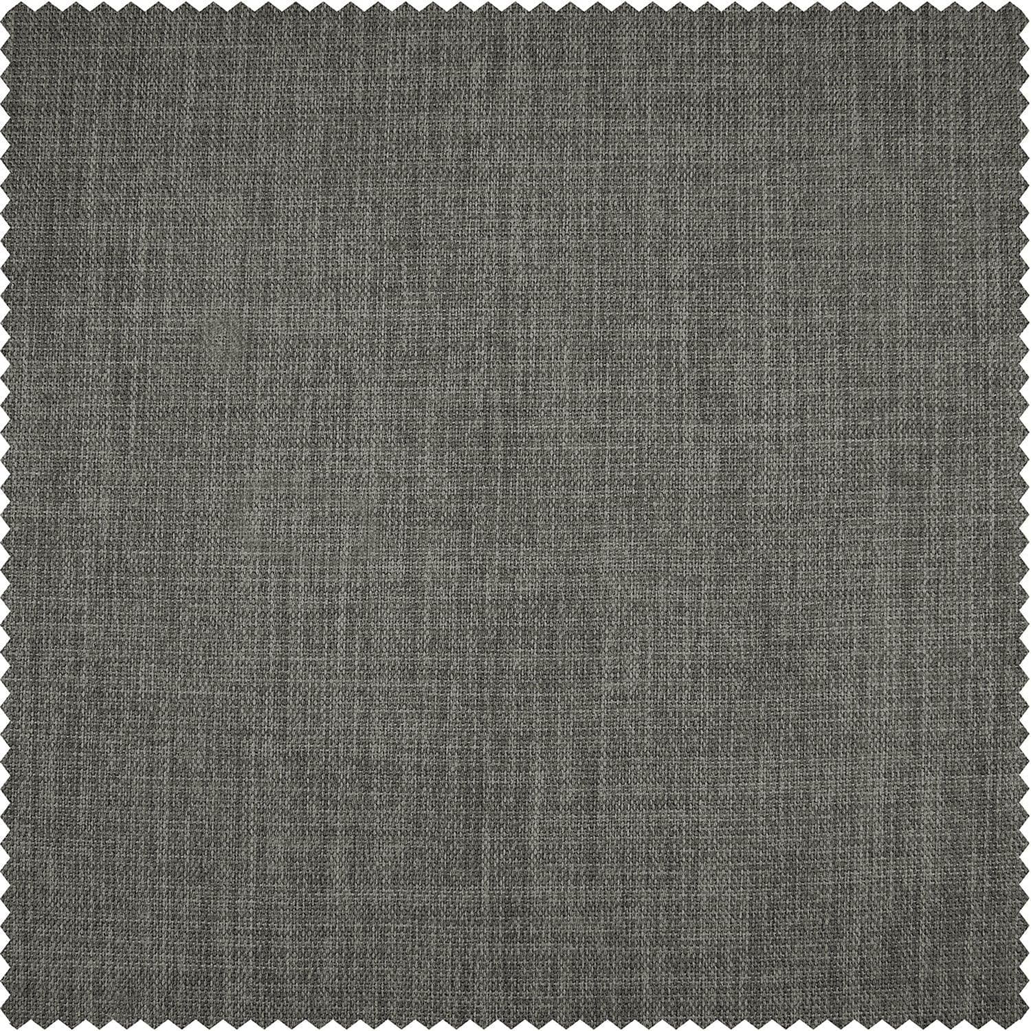 Stylish Grey Textured Faux Linen Blazer Curtains - Custom Window Treatments for Living Room & Bedroom Decor
