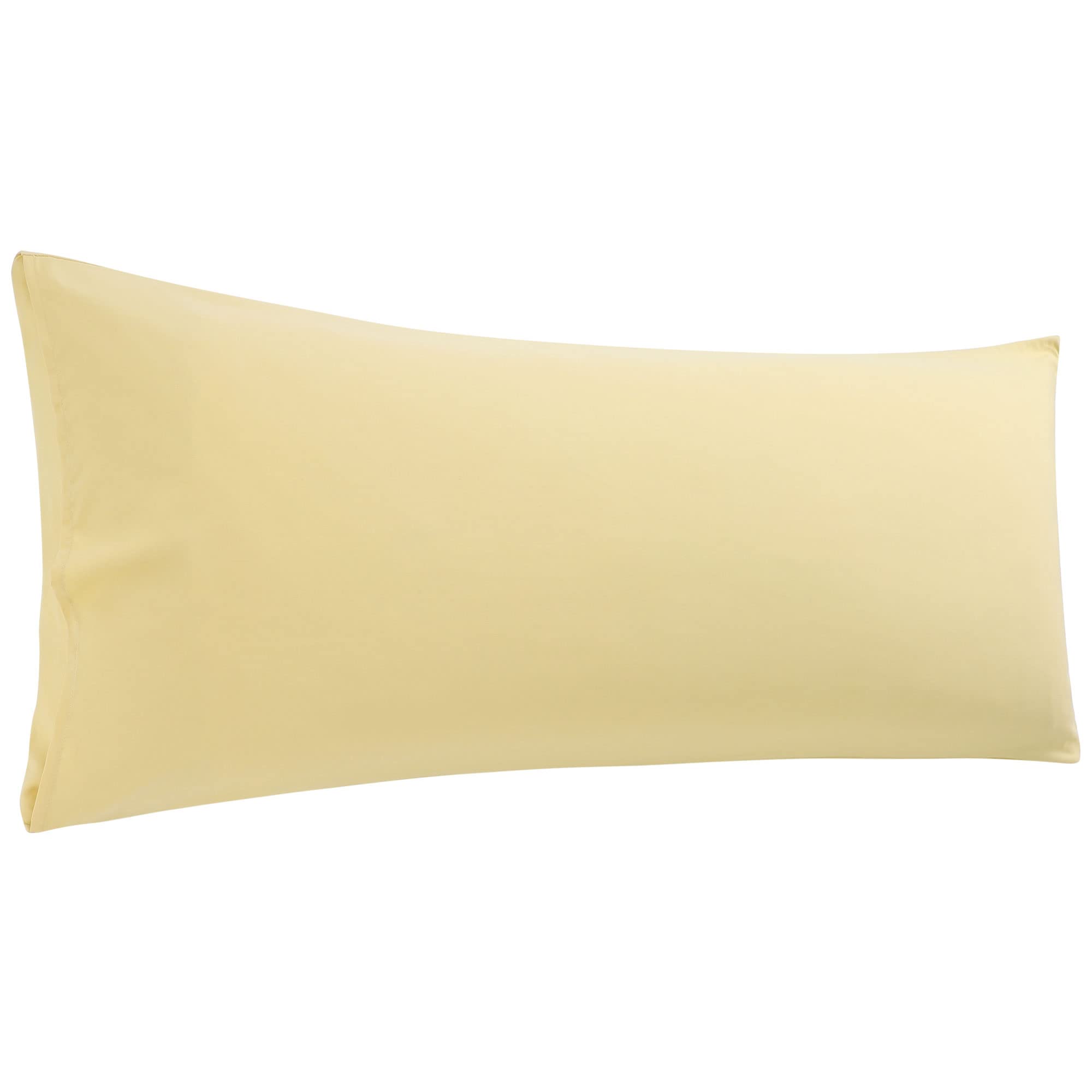 Premium Microfiber Body Pillow Case 20x72 Inches - Ultra Soft 90 GSM Polyester Cover Replacement - Gold Luxury Pillowcase for Adults & Pregnancy Support - Perfect for Bed, Sofa & Travel Comfort