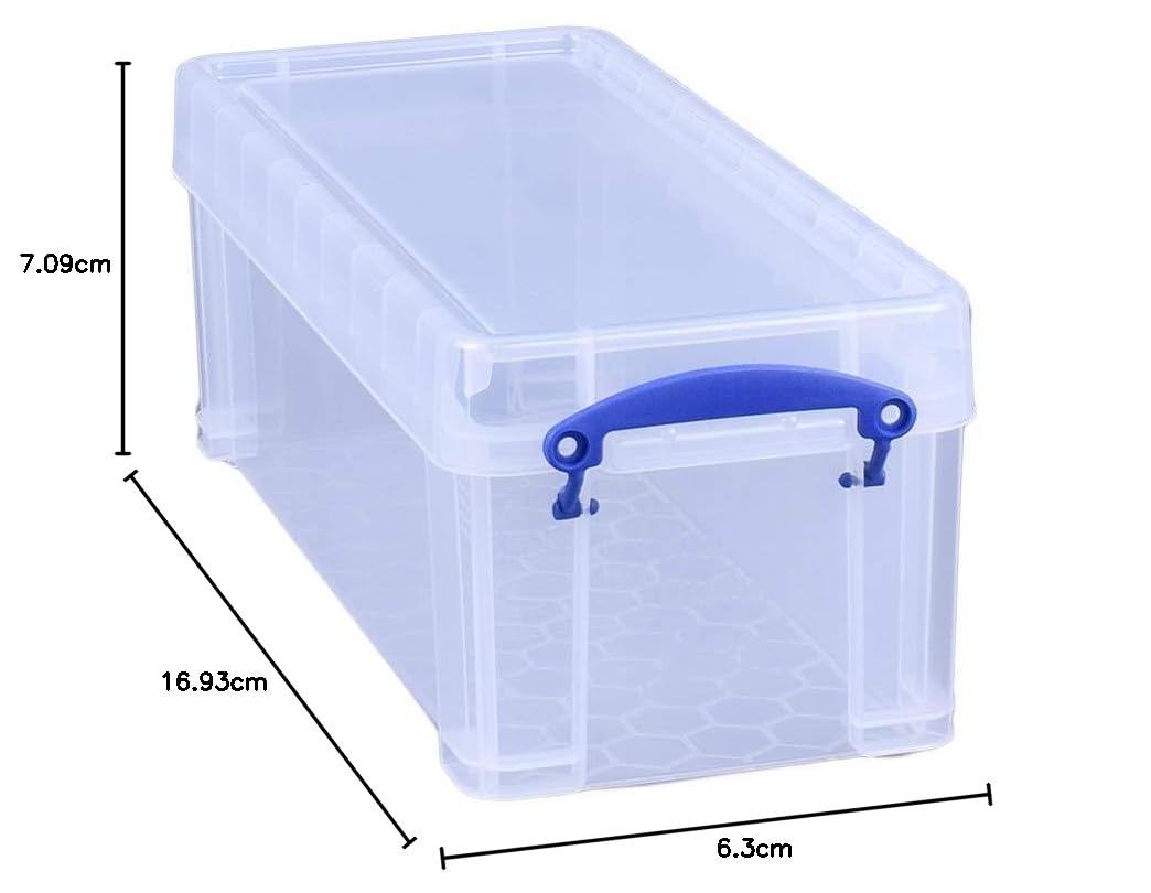 Really Useful 6.5L Clear Plastic Storage Box - Organize Home, Office & Craft Supplies | Stackable Container for Closet, Garage & School