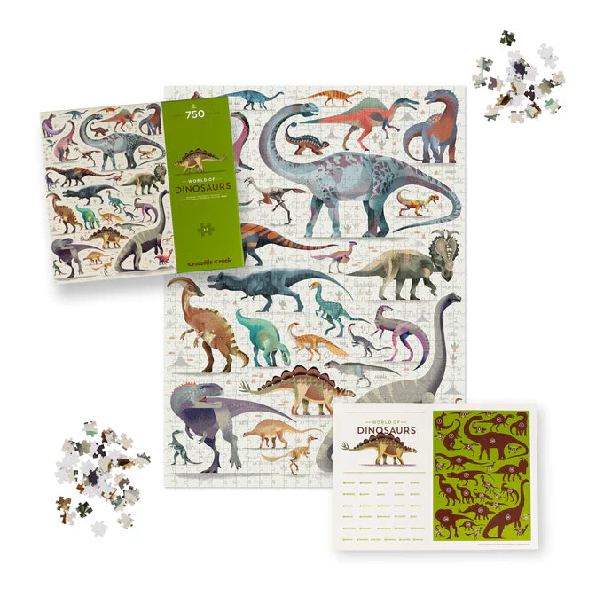 World of Dinosaurs 750 Piece Jigsaw Puzzle - Educational Dinosaur Toy for Kids & Adults, Perfect for Family Game Night & STEM Learning Activities