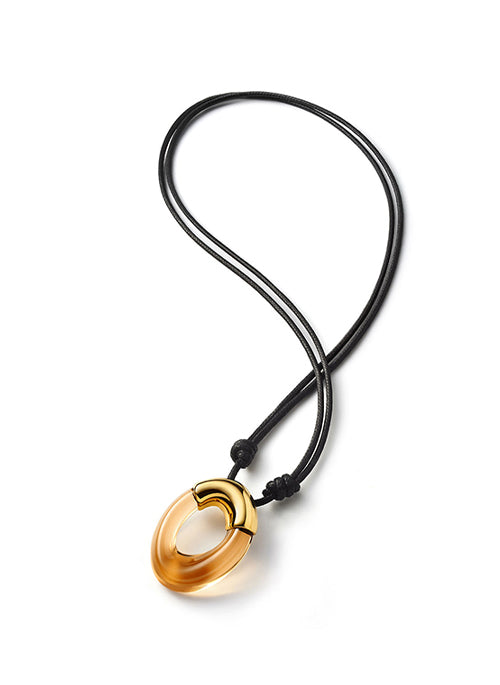 GALEA Honey Pendant Necklace for Women - Elegant Gold Plated Jewelry Gift for Her - Perfect for Date Night, Wedding & Special Occasions