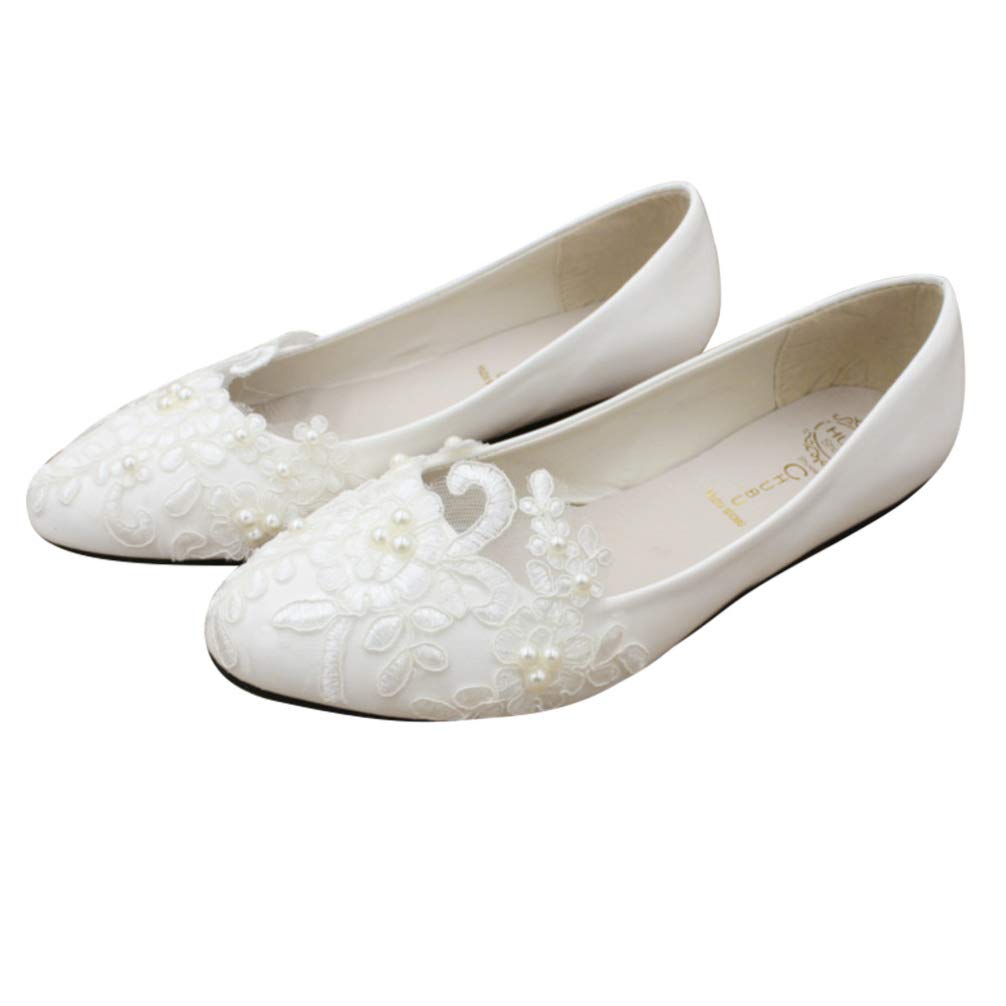 Women's Ballet Flats - Comfortable Lace Wedding Shoes for Bride, Bridesmaids & Formal Occasions | Perfect for Weddings, Parties & Office Wear