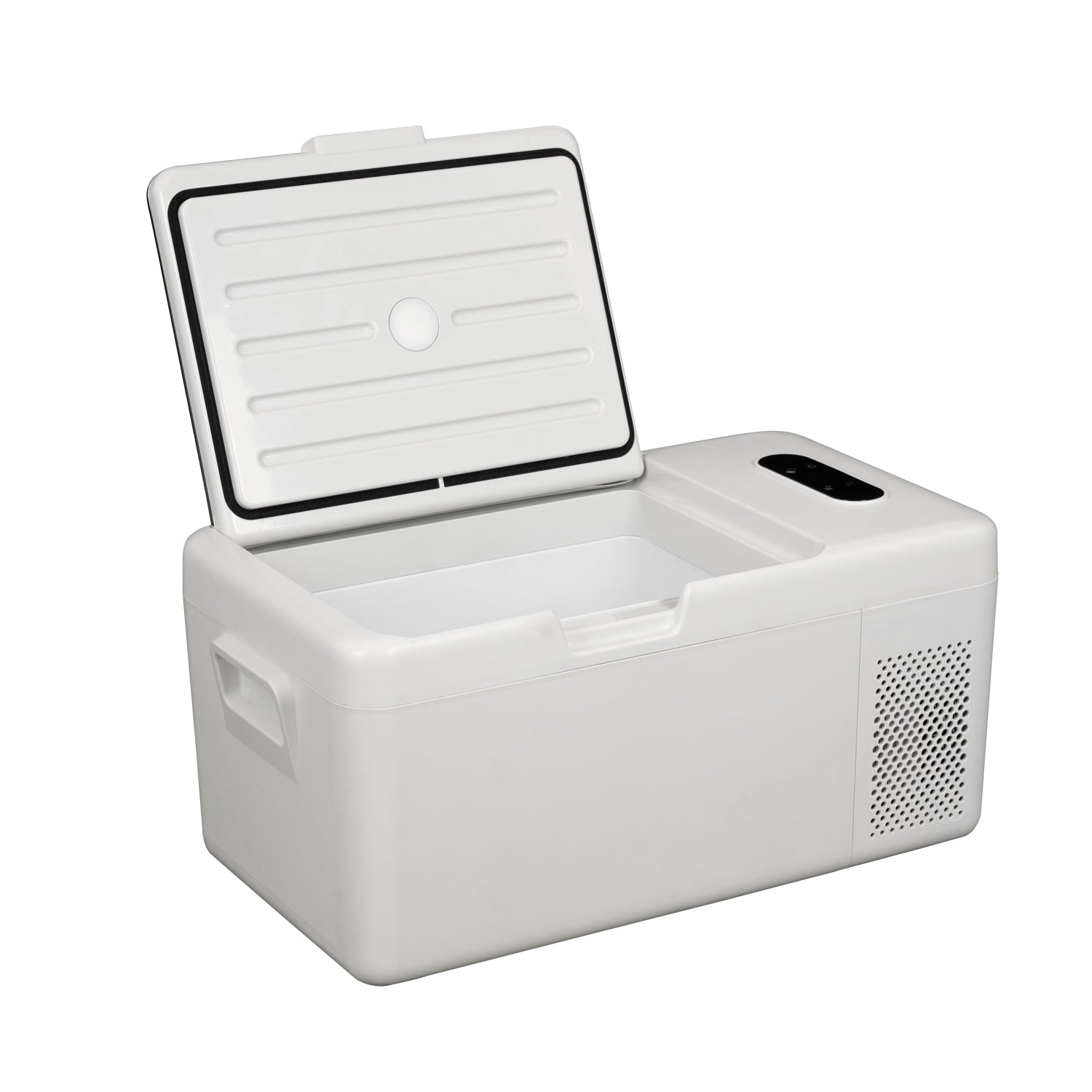 Alpicool S15 12V Portable Car Refrigerator - 15 Quart Compact Freezer for Road Trips, Camping & Tailgating - White Mini Fridge for Cars, Trucks & RVs