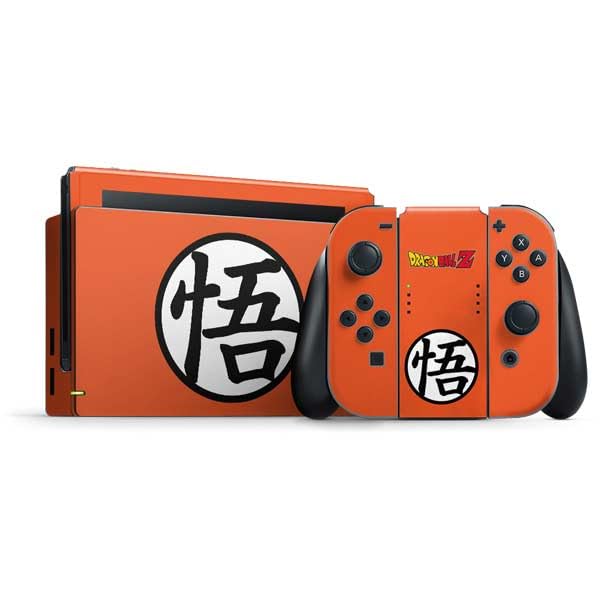 Official Dragon Ball Z Goku Kanji Skin for Nintendo Switch - Licensed Gaming Decal with Iconic DBZ Design - Perfect for Switch Console Protection & Anime Fan Gift