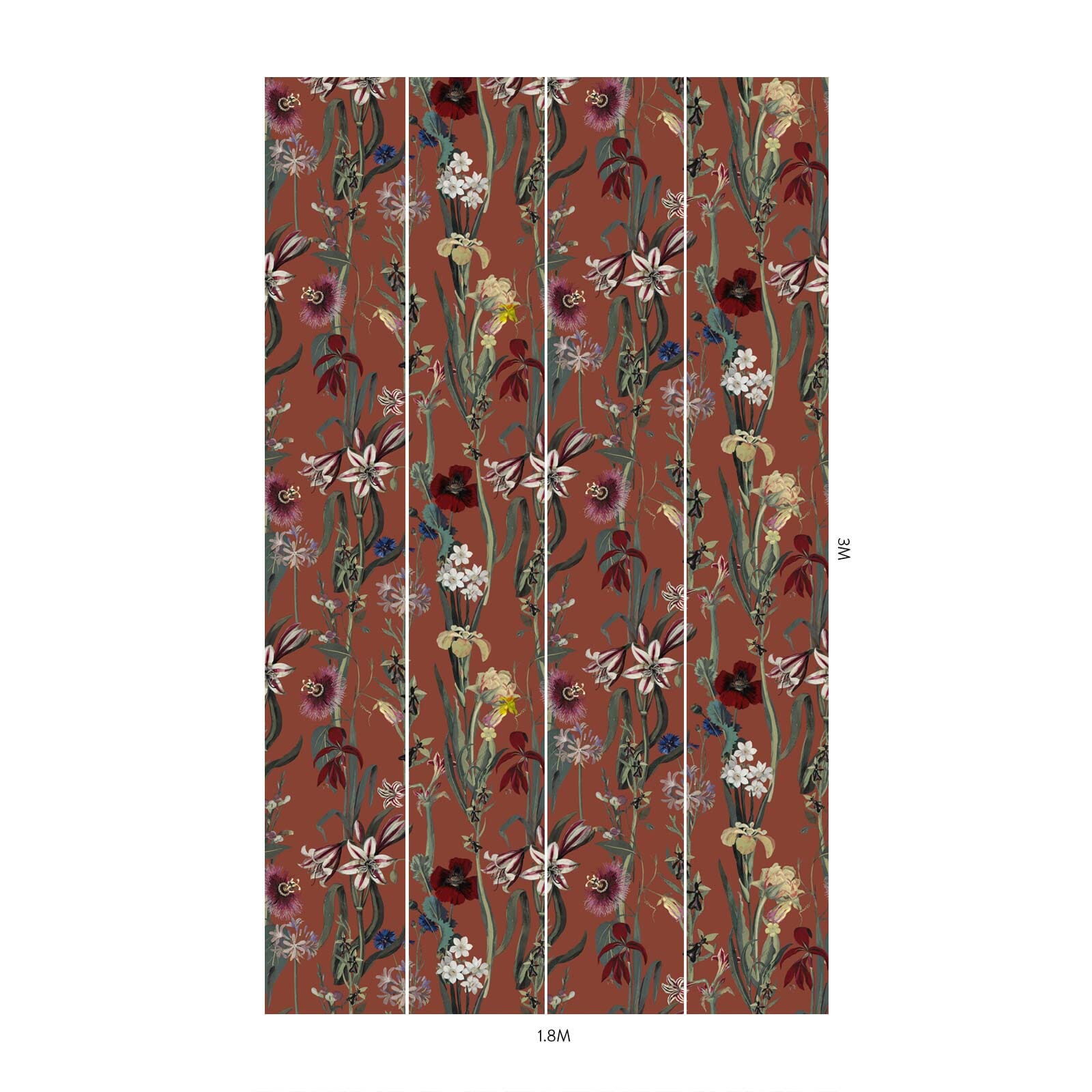 FLORA DELANICA Peel and Stick Wallpaper - Self-Adhesive Clay Pattern Removable Wallpaper for Bedroom, Living Room & Home Decor