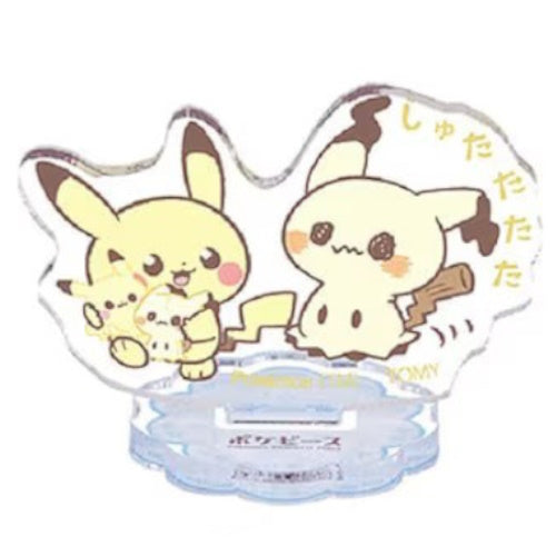 Pokemon Poke Peace Acrylic Stand - Takara Tomy 1.5 Inch Collectible Figure - Cute Anime Desk Decor for Office, Gaming Room & Gift for Pokemon Fans