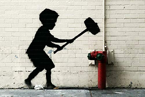 Banksy Hammer Boy 500-Piece Jigsaw Puzzle for Home Decor & Gifts