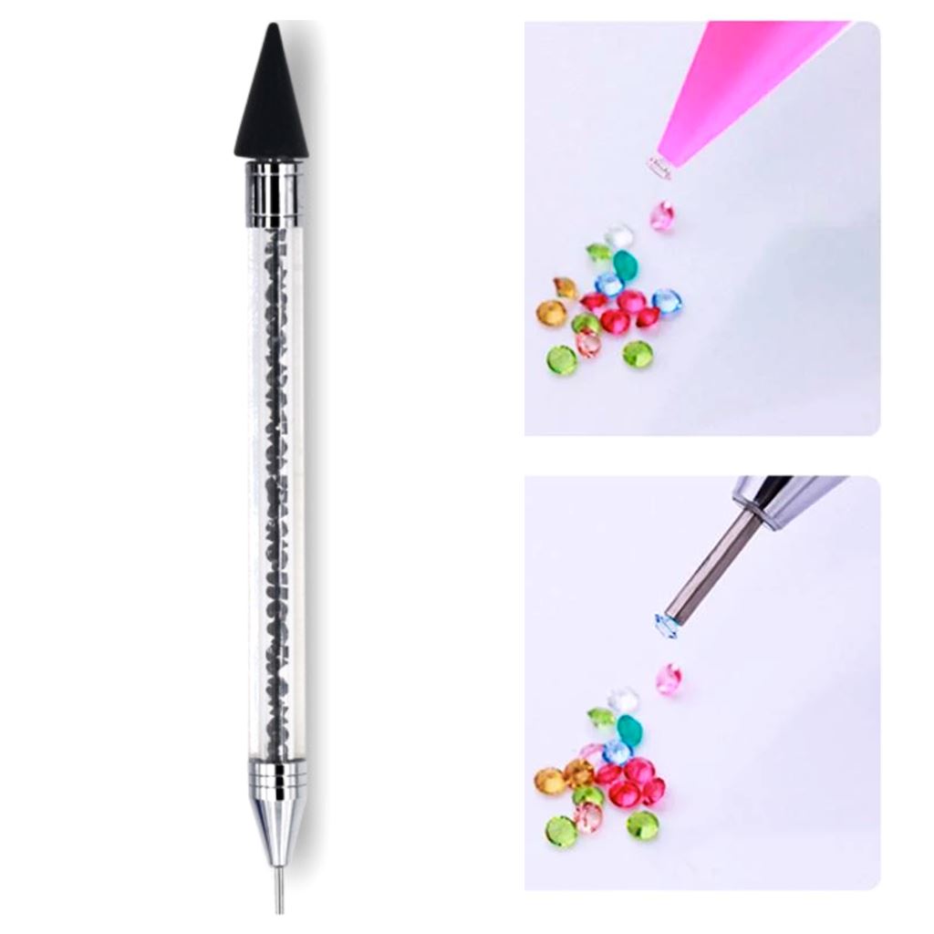 Dual Ended Nail Rhinestone Studs Picker - Professional Nail Art Tool for Applying Gems & Studs - Perfect for DIY Manicures, Salon Nail Designs & Home Nail Art