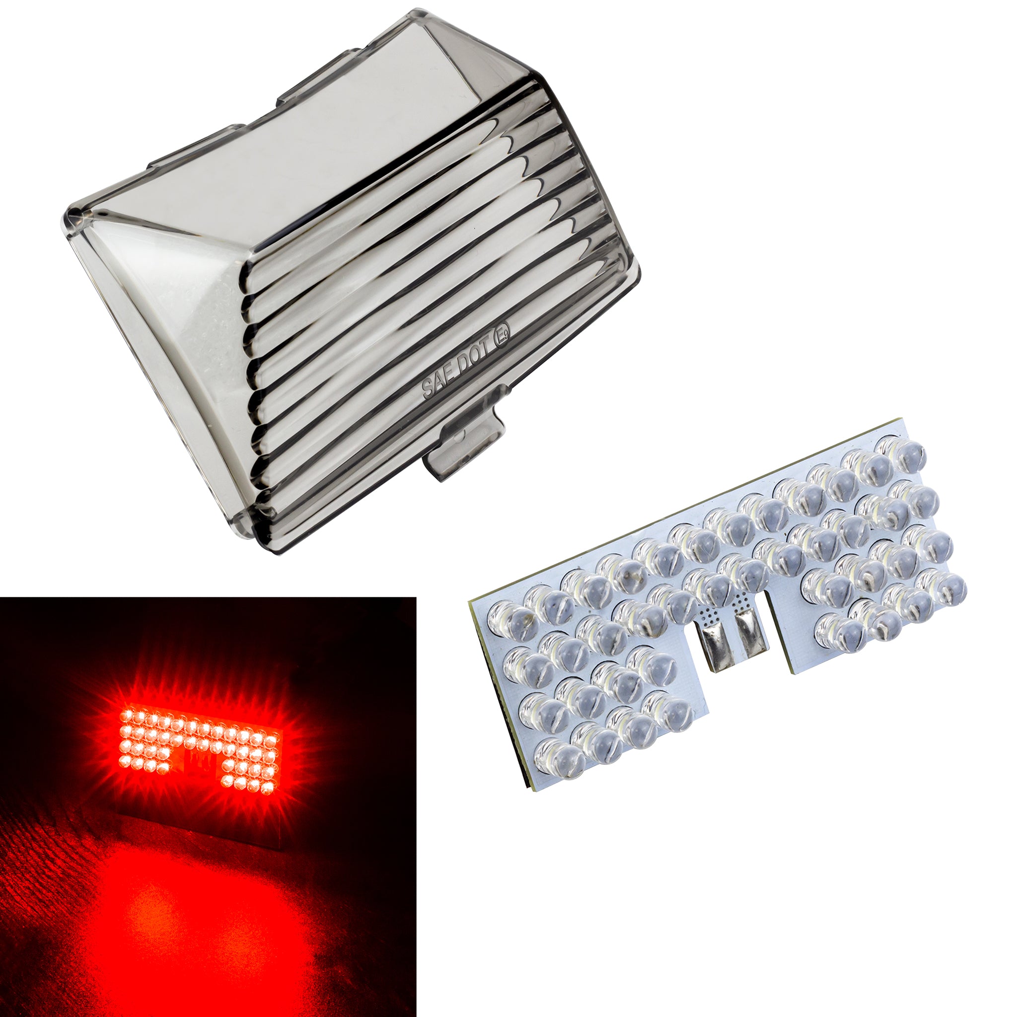 Eagle Lights LED Front and Rear Fender Tip Lights with Smoked Lenses for Harley Davidson Motorcycles - Enhanced Visibility & Style for Night Riding & Custom Bike Builds