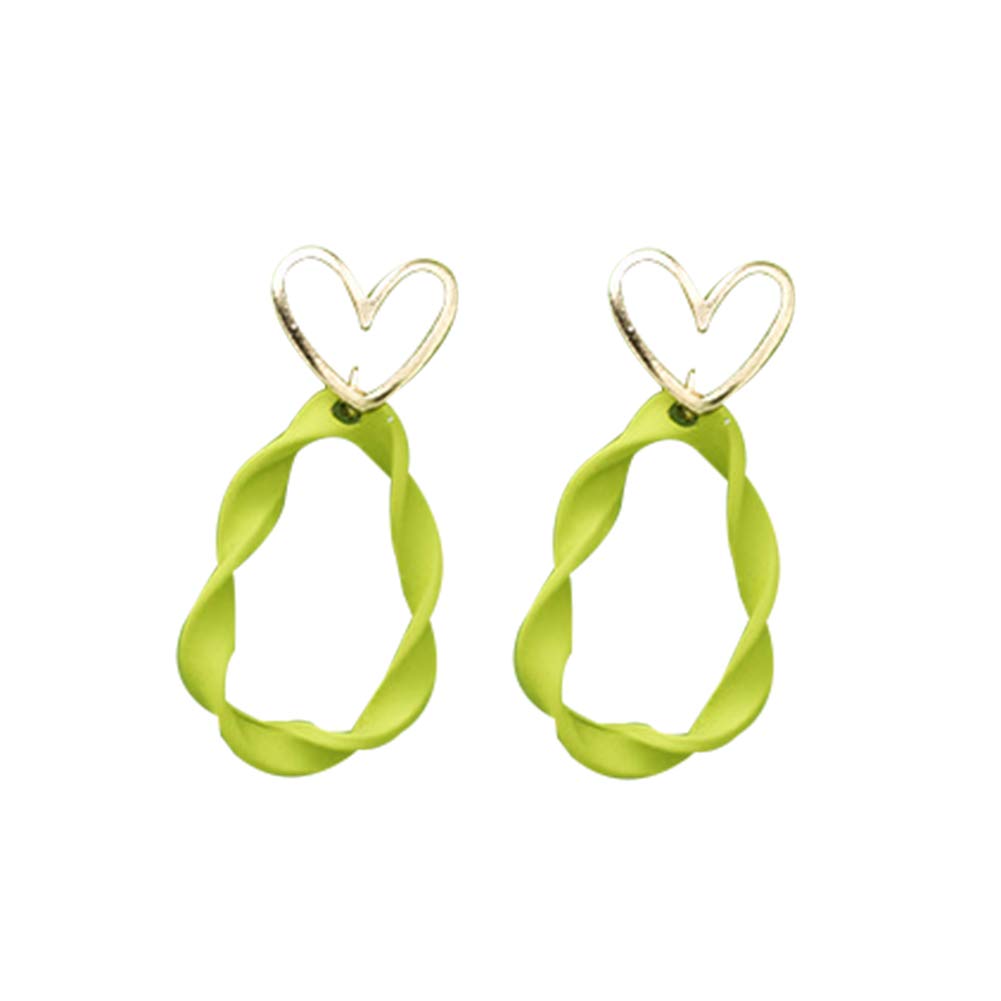 12PCS Avocado Green Earrings - Dainty Hook Fashion Flower Acrylic Dangle Drop Earrings for Women & Girls | Trendy Boho Jewelry for Everyday Wear, Parties & Gifts