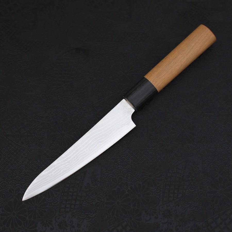 VG-10 Damascus Steel Petty Knife 130mm with Cherry Wood Handle - Perfect for Slicing, Peeling & Precision Cutting in Home Kitchens