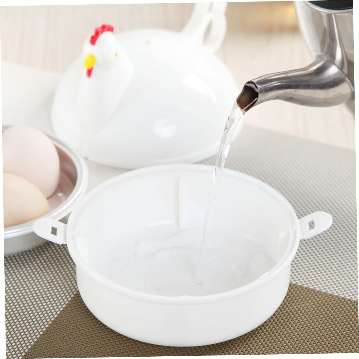 Zerodeko 4-Piece Microwave Egg Poacher Set - BPA-Free Egg Cooker Cups for Perfect Poached Eggs, Omelets & Boiled Eggs - Stovetop & Microwave Safe - Ideal for Breakfast, Meal Prep & Keto Diet
