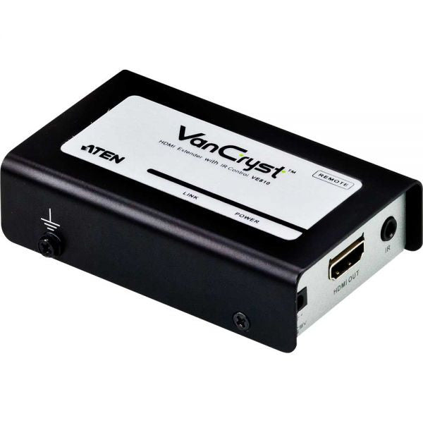 Aten VE810 HDMI Extender with IR Control - 1080p Full HD Over 40m - Remote Powered - Perfect for Home Theater & Conference Room Setup