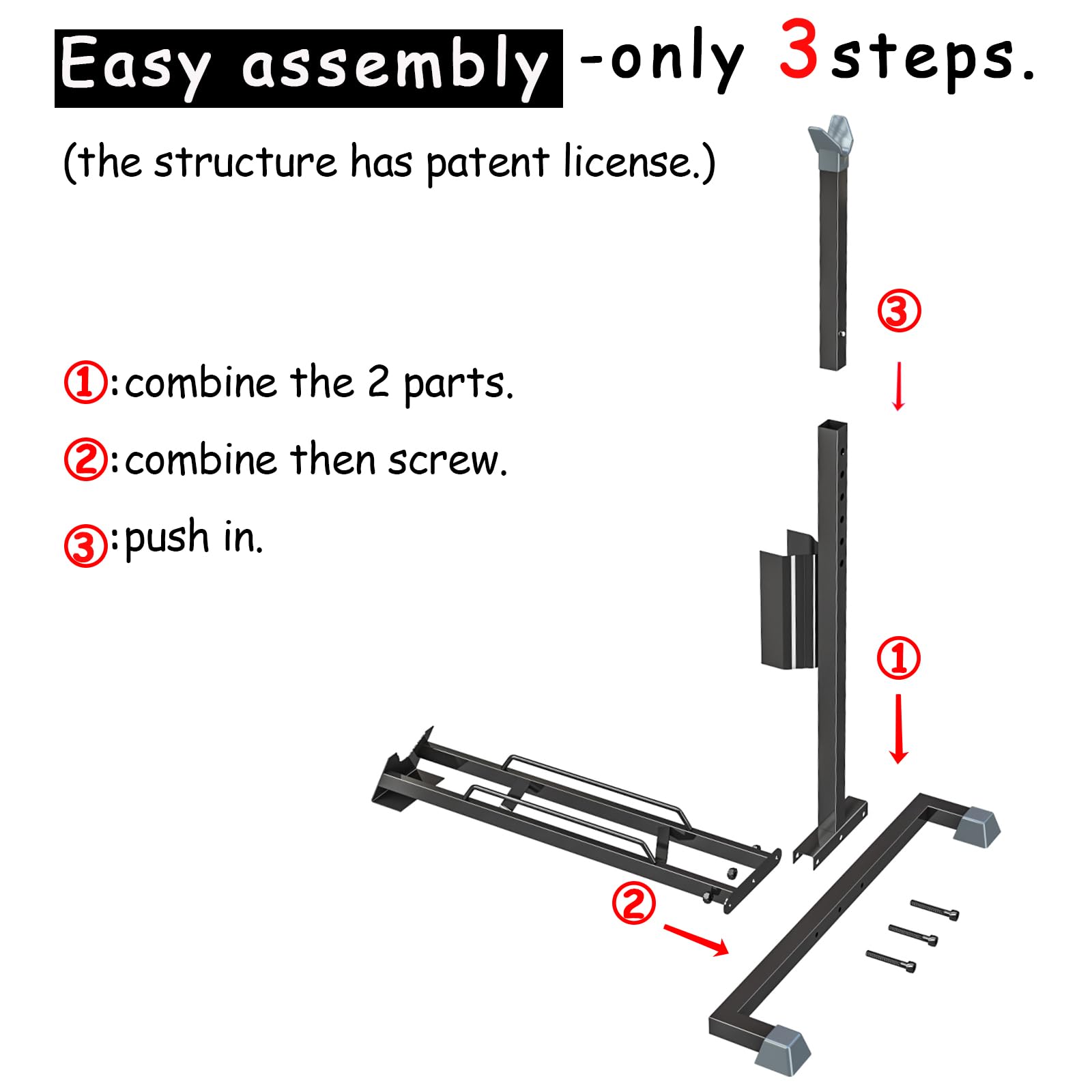 Vertical Bike Stand for Indoor & Garage Storage - Heavy Duty Upright Bicycle Rack for MTB, Road Bikes, Women's Bikes & E-Bikes - Space Saving Bike Organizer for Home, Apartment & Workshop Use