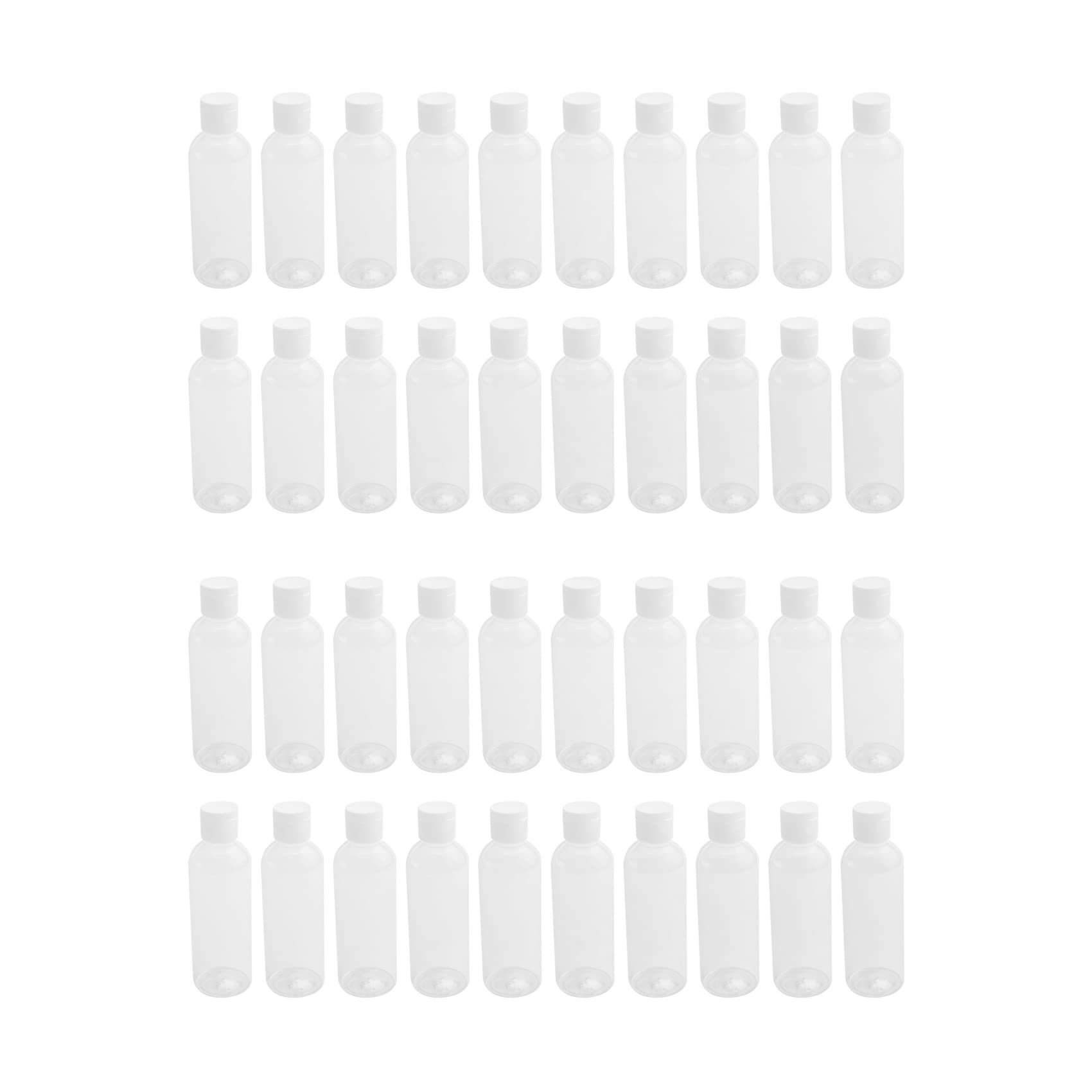 40 Pack 100ml Travel Shampoo Bottles - Leak Proof Plastic Containers for Cosmetics, Lotion & Toiletries | Perfect for Air Travel, Gym, Camping & Hotel Stays