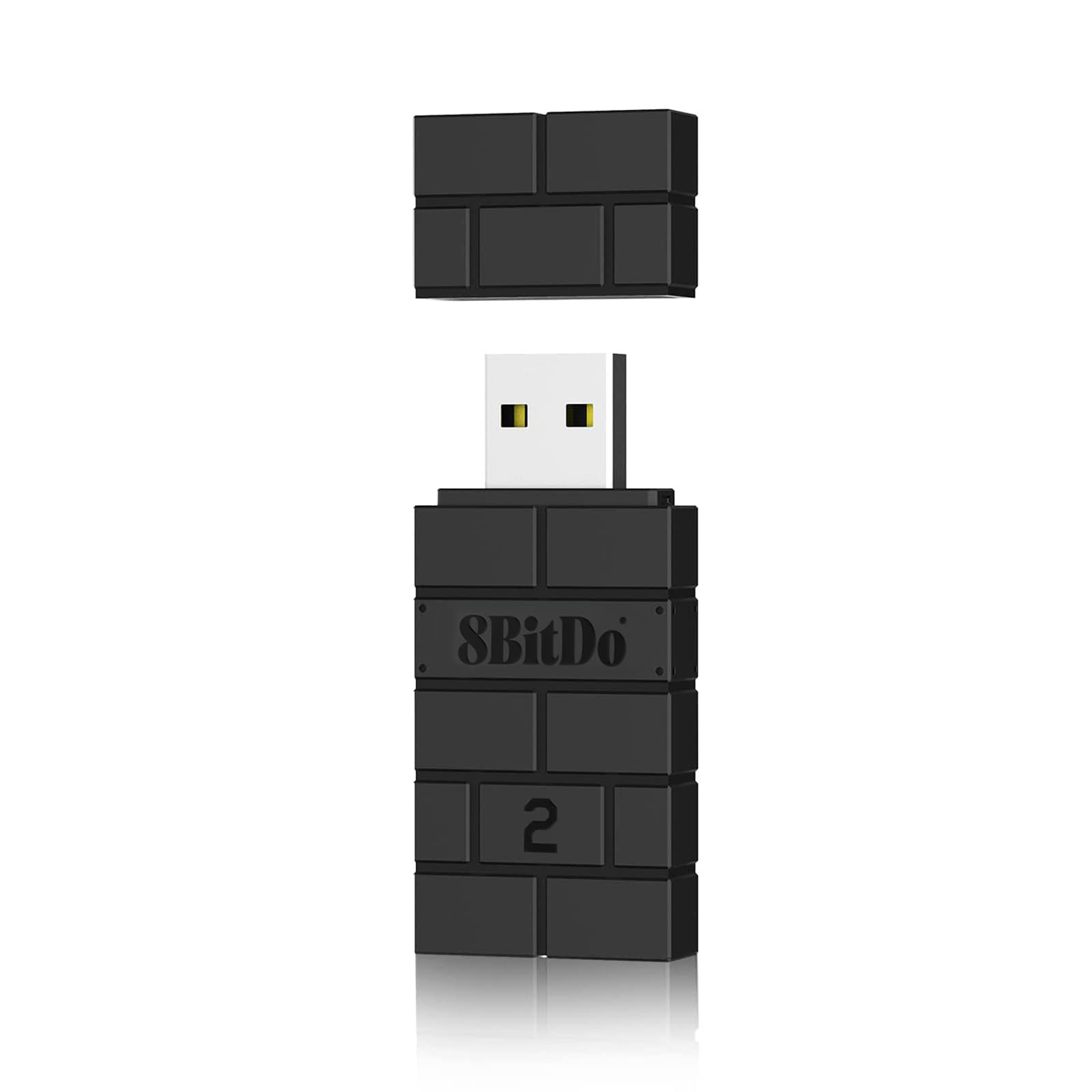 8Bitdo Wireless USB Adapter 2 for Nintendo Switch, PC, Mac & Raspberry Pi - Compatible with Xbox Series X/S, PS5, PS4, PS3 Controllers - Perfect for Gaming, Streaming & Retro Emulation